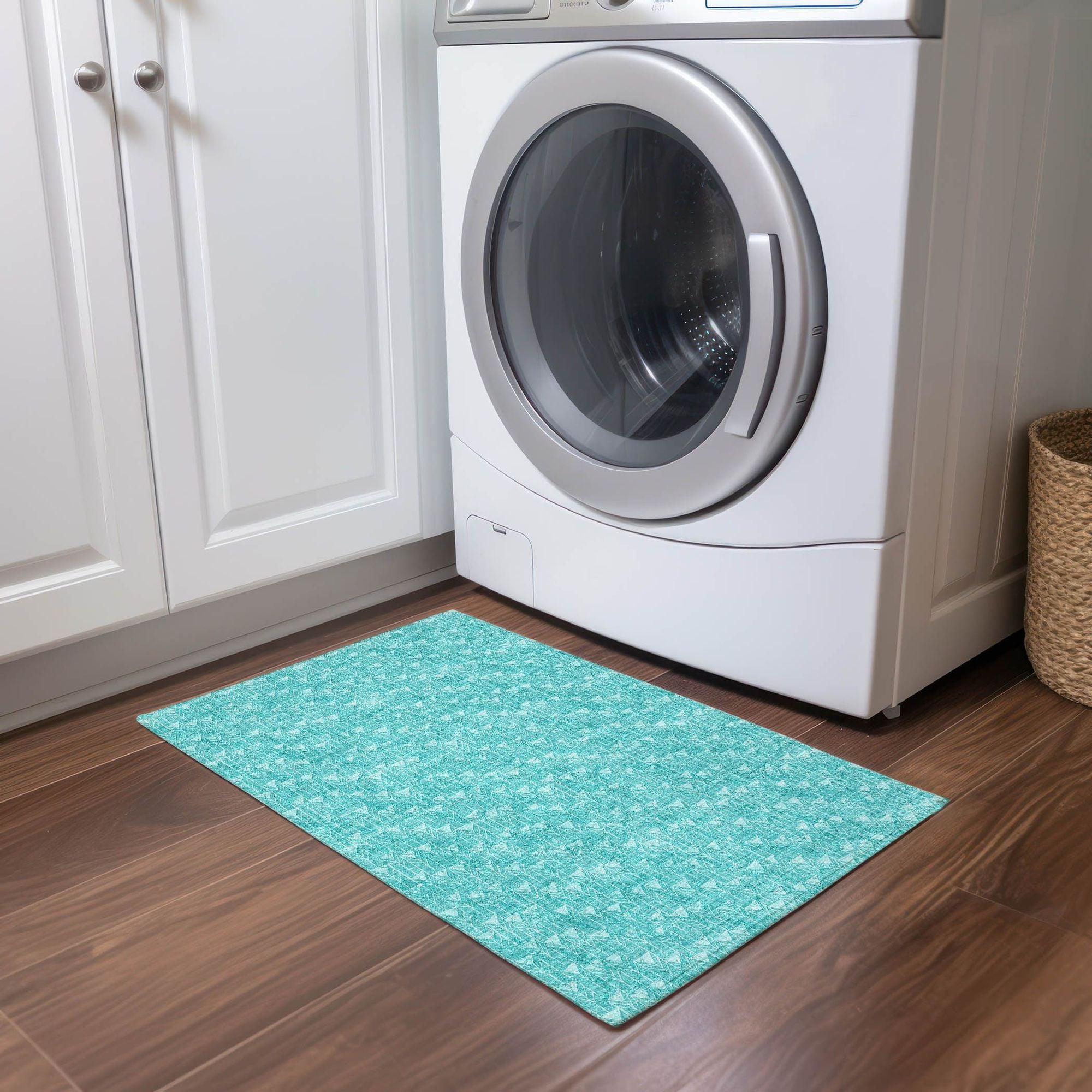 Machine Made ACN514 Teal Rugs