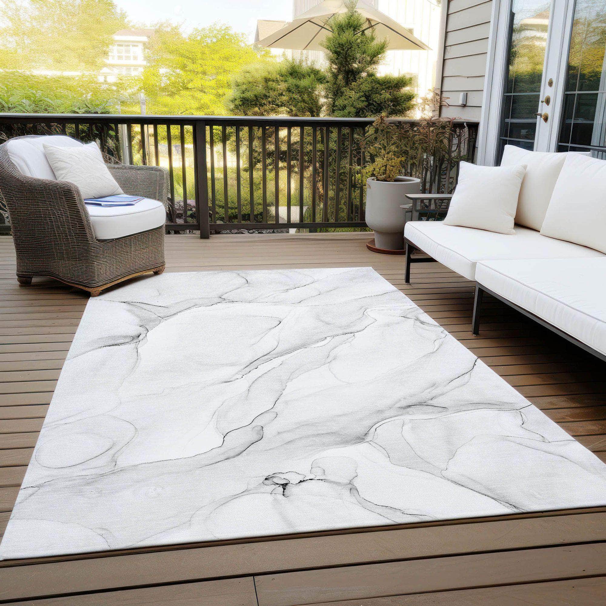 Machine Made ACN515 Gray Rugs