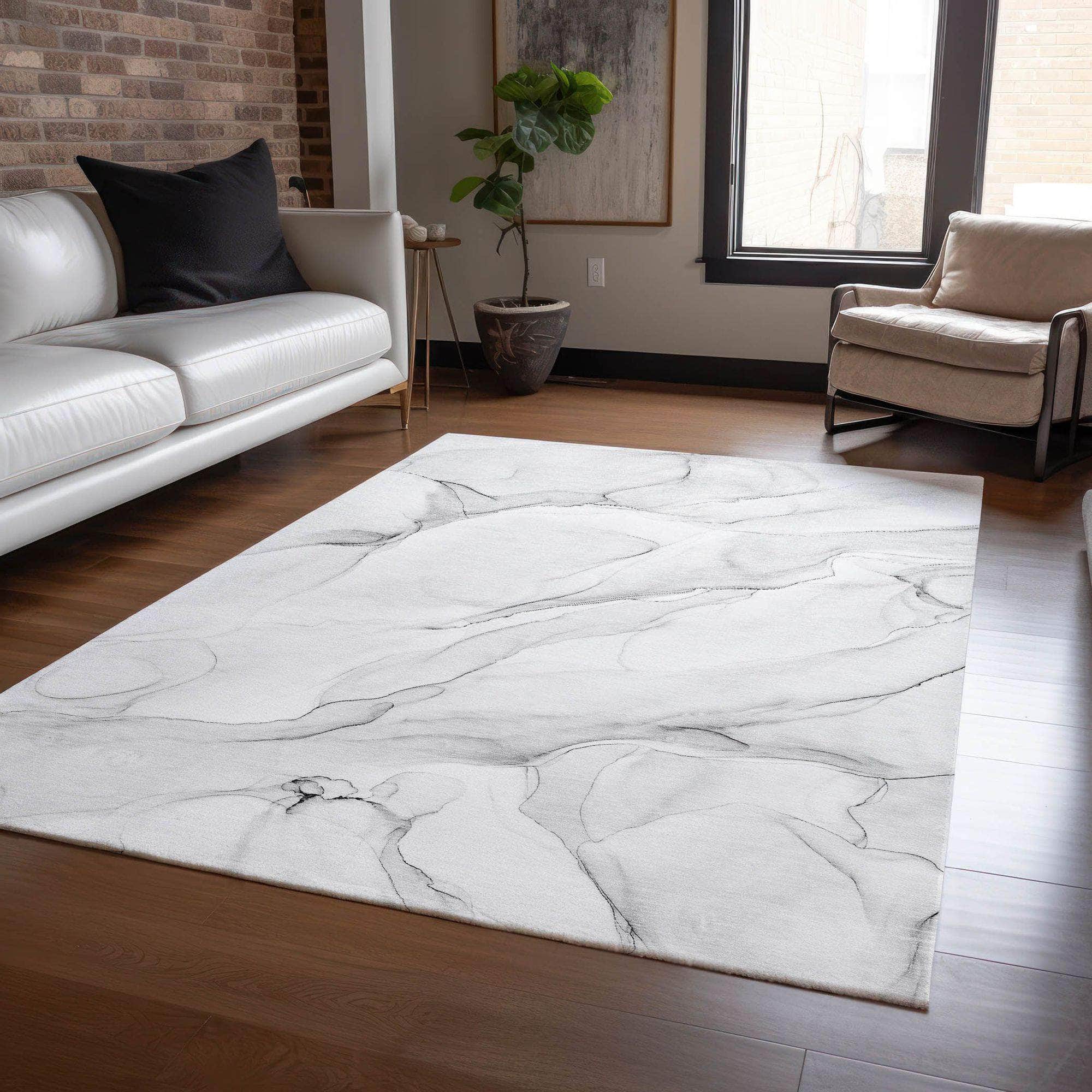 Machine Made ACN515 Gray Rugs