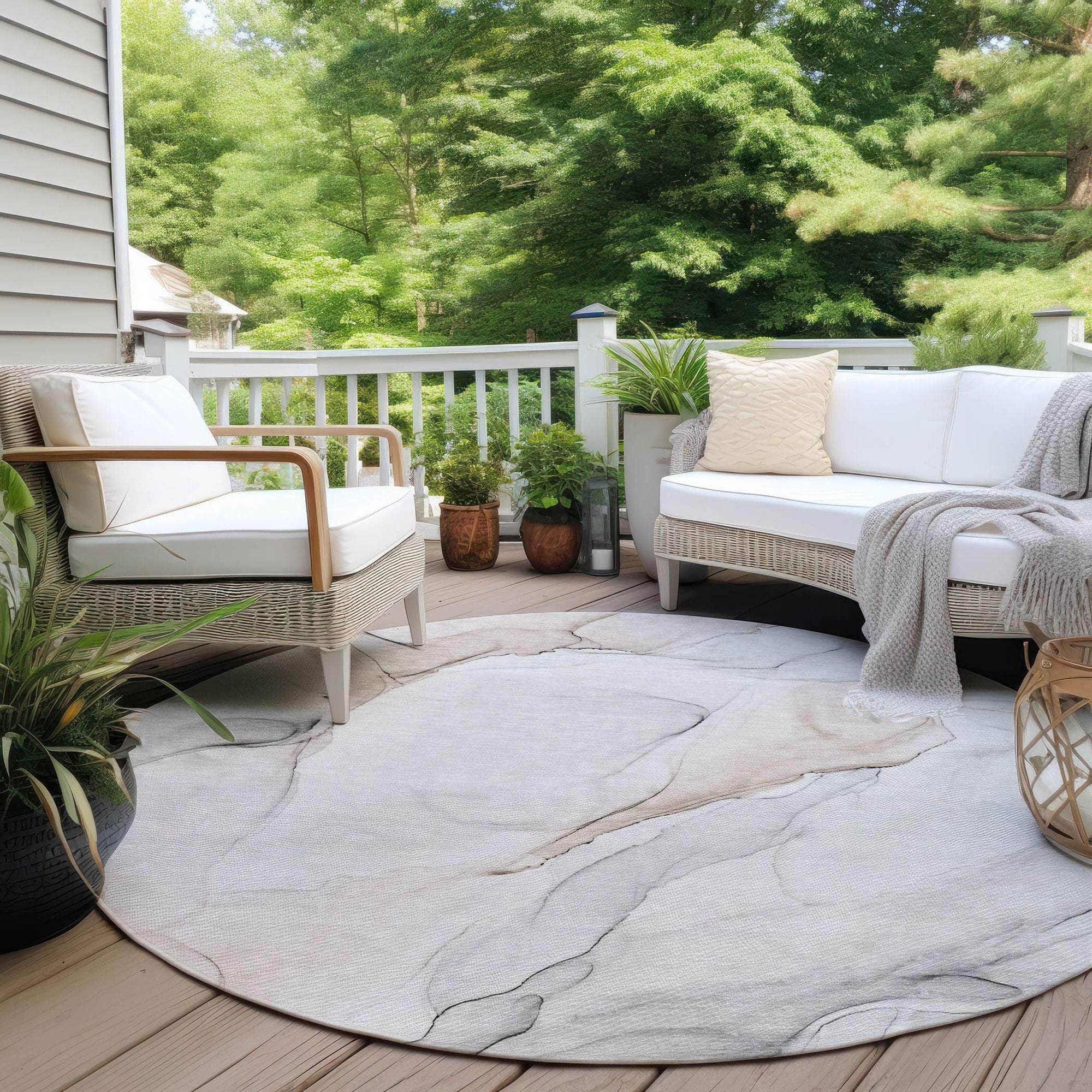 Machine Made ACN515 Ivory Rugs