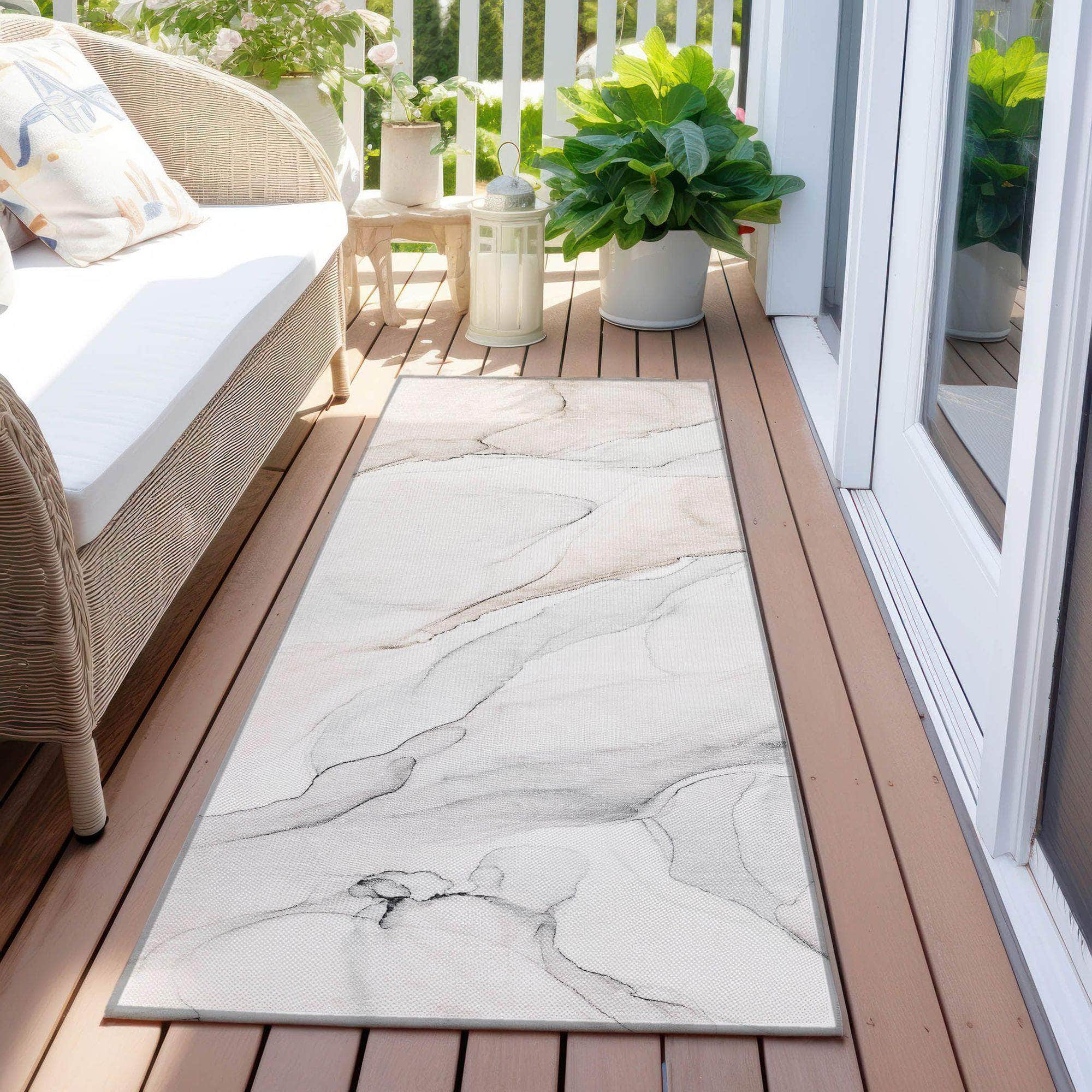 Machine Made ACN515 Ivory Rugs