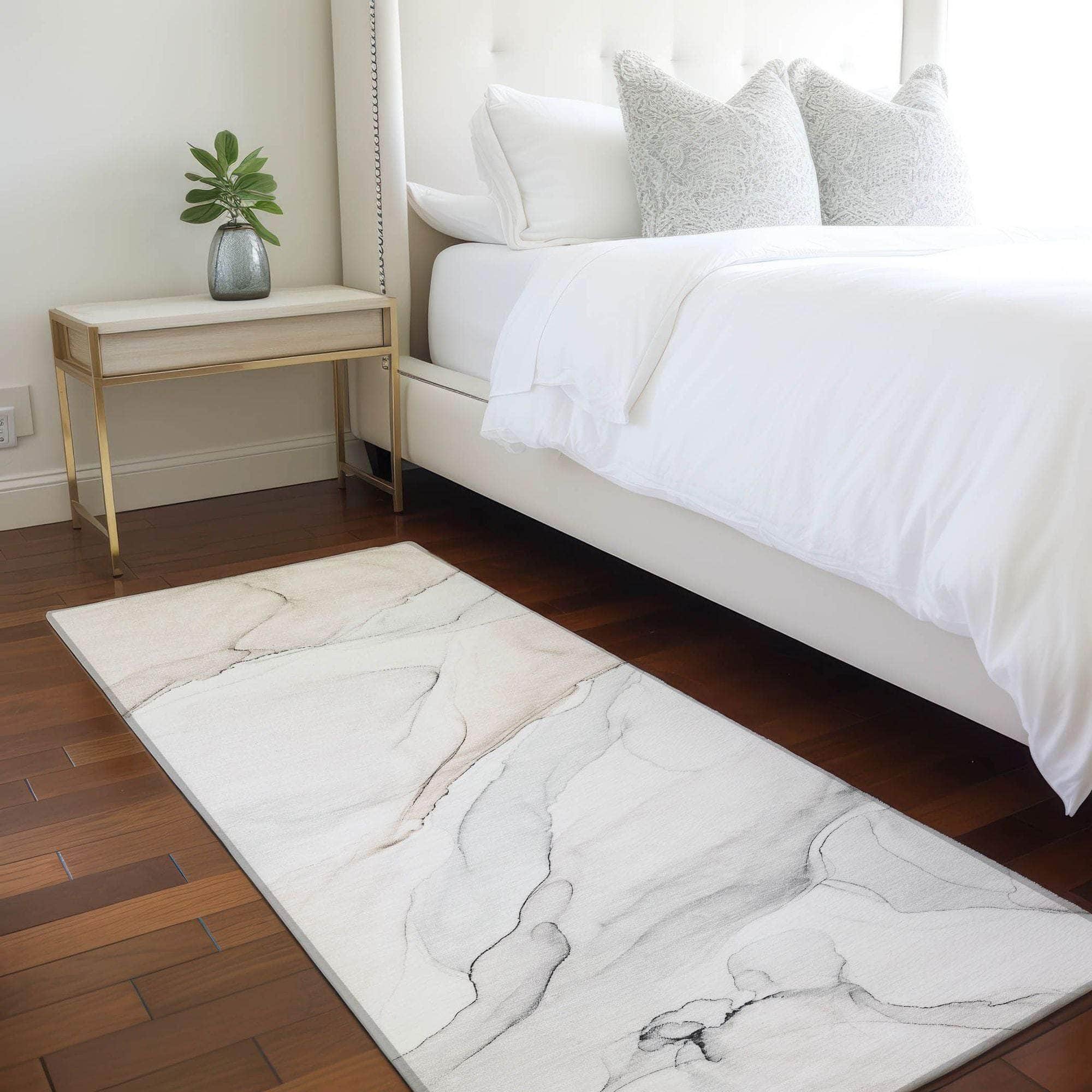Machine Made ACN515 Ivory Rugs
