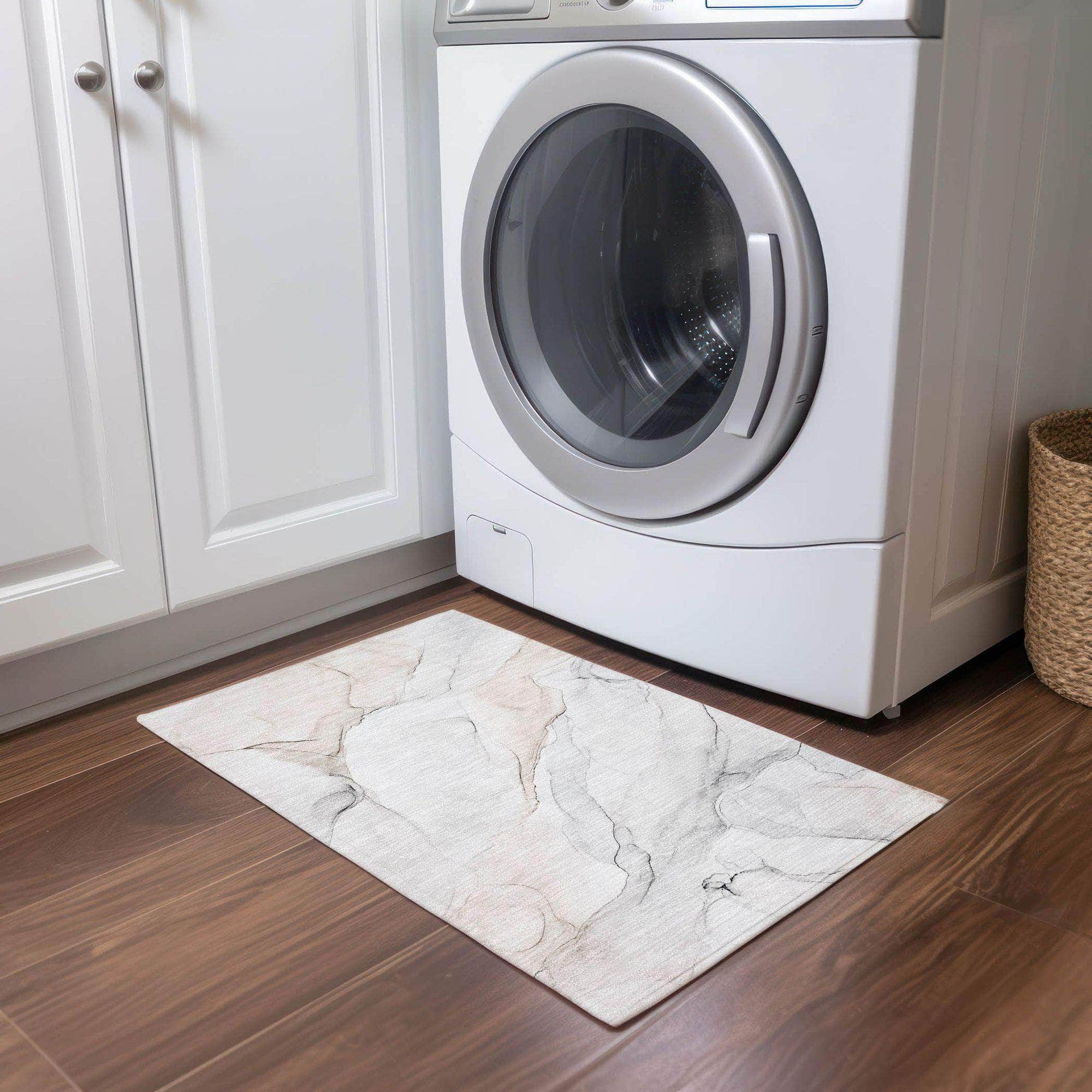 Machine Made ACN515 Ivory Rugs