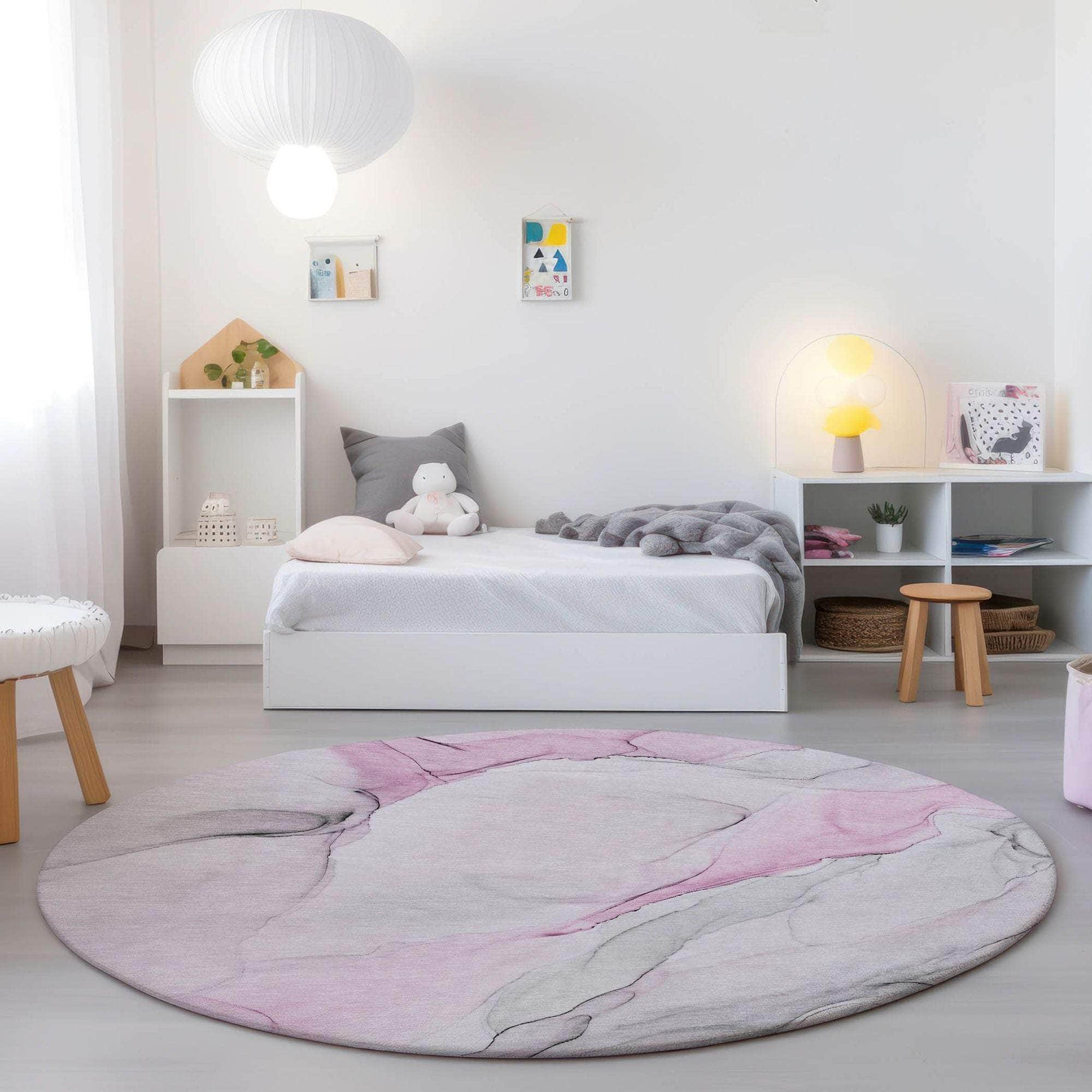 Machine Made ACN515 Pink Rugs