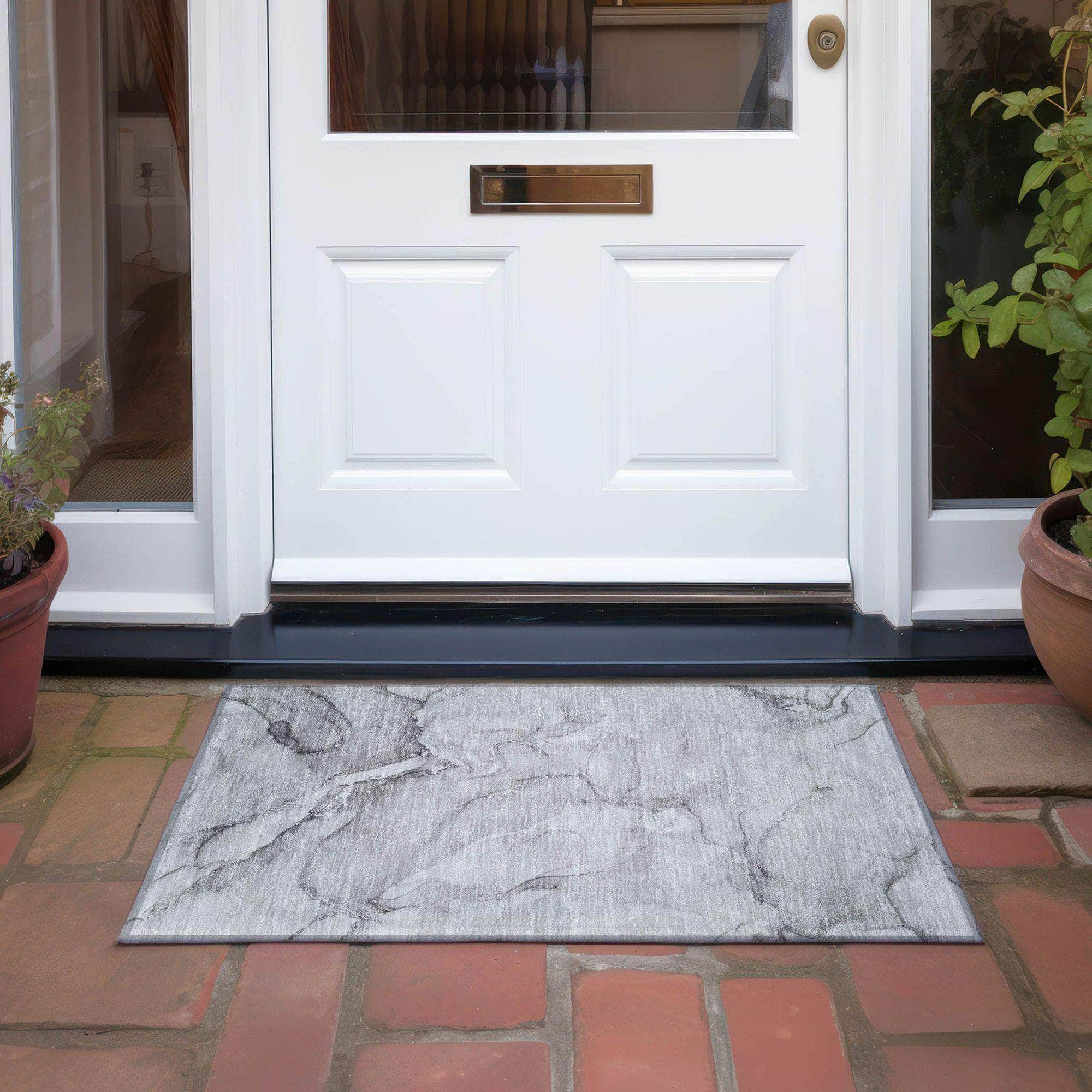 Machine Made ACN516 Gray Rugs