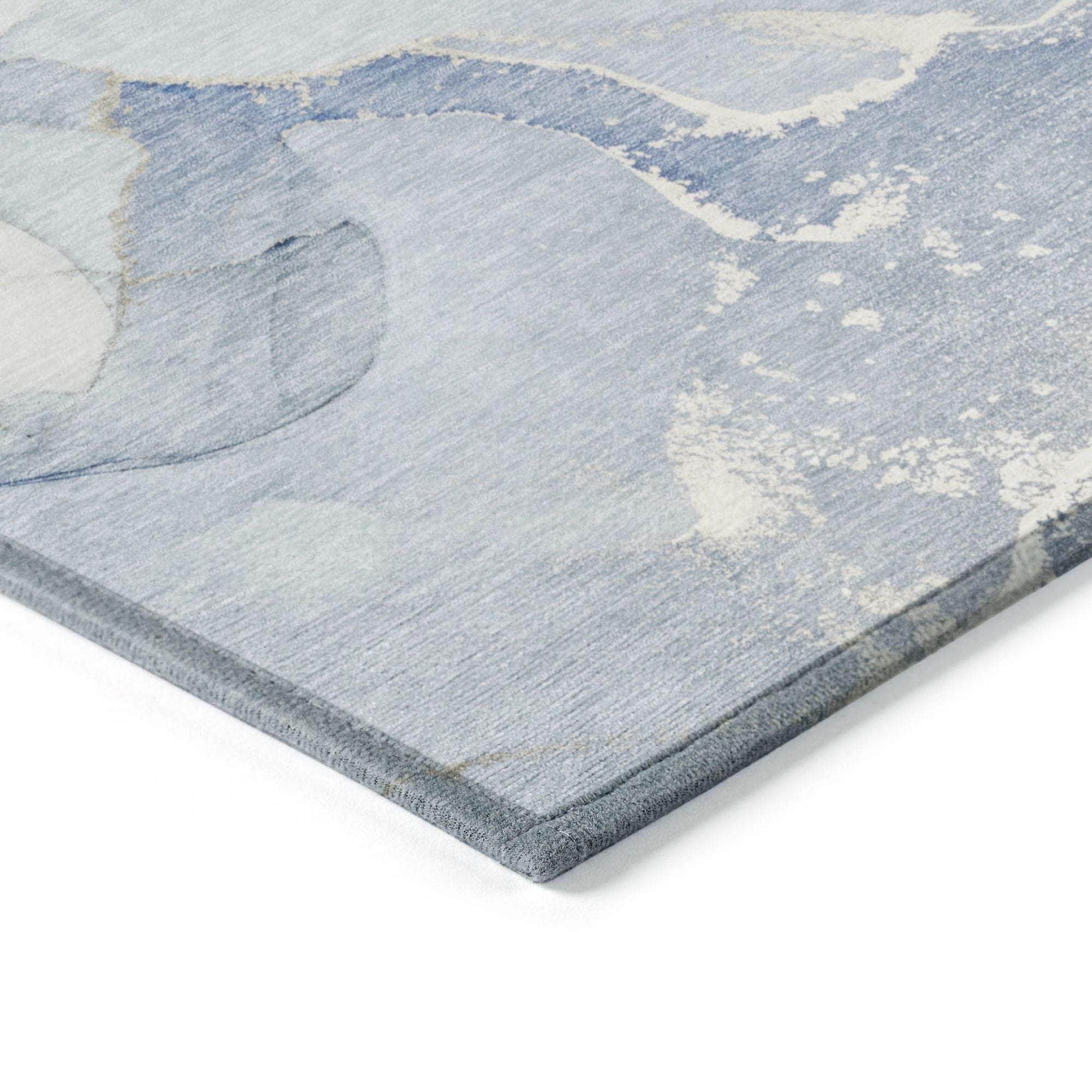 Machine Made ACN517 Blue Rugs