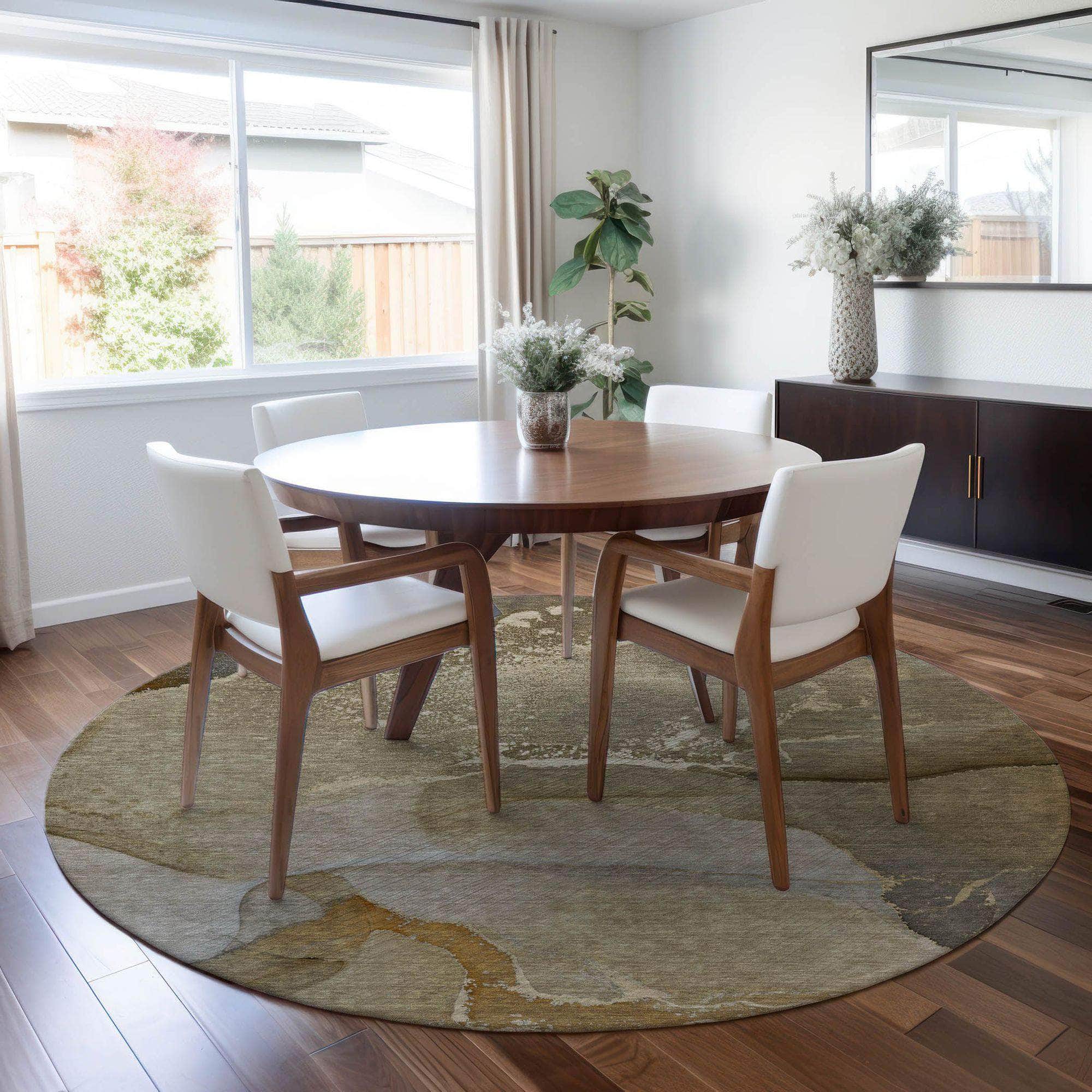 Machine Made ACN517 Brown Rugs
