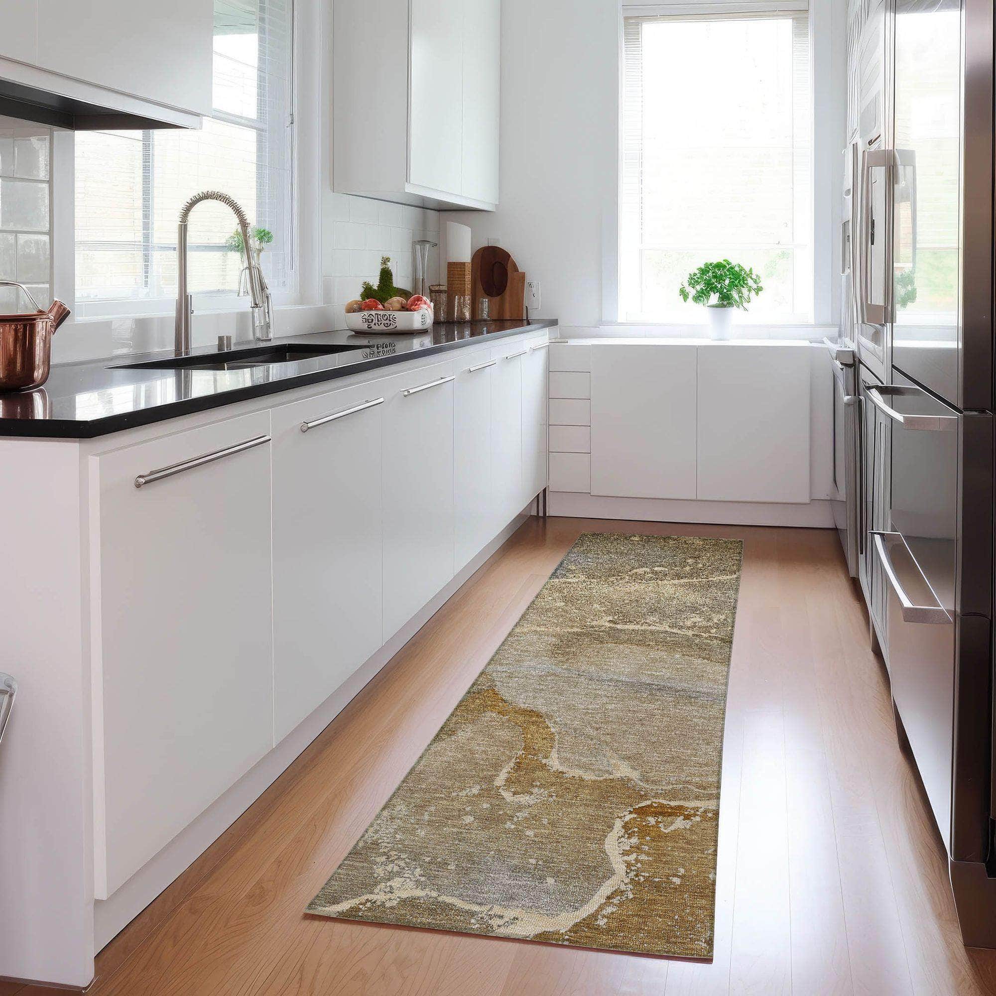 Machine Made ACN517 Brown Rugs