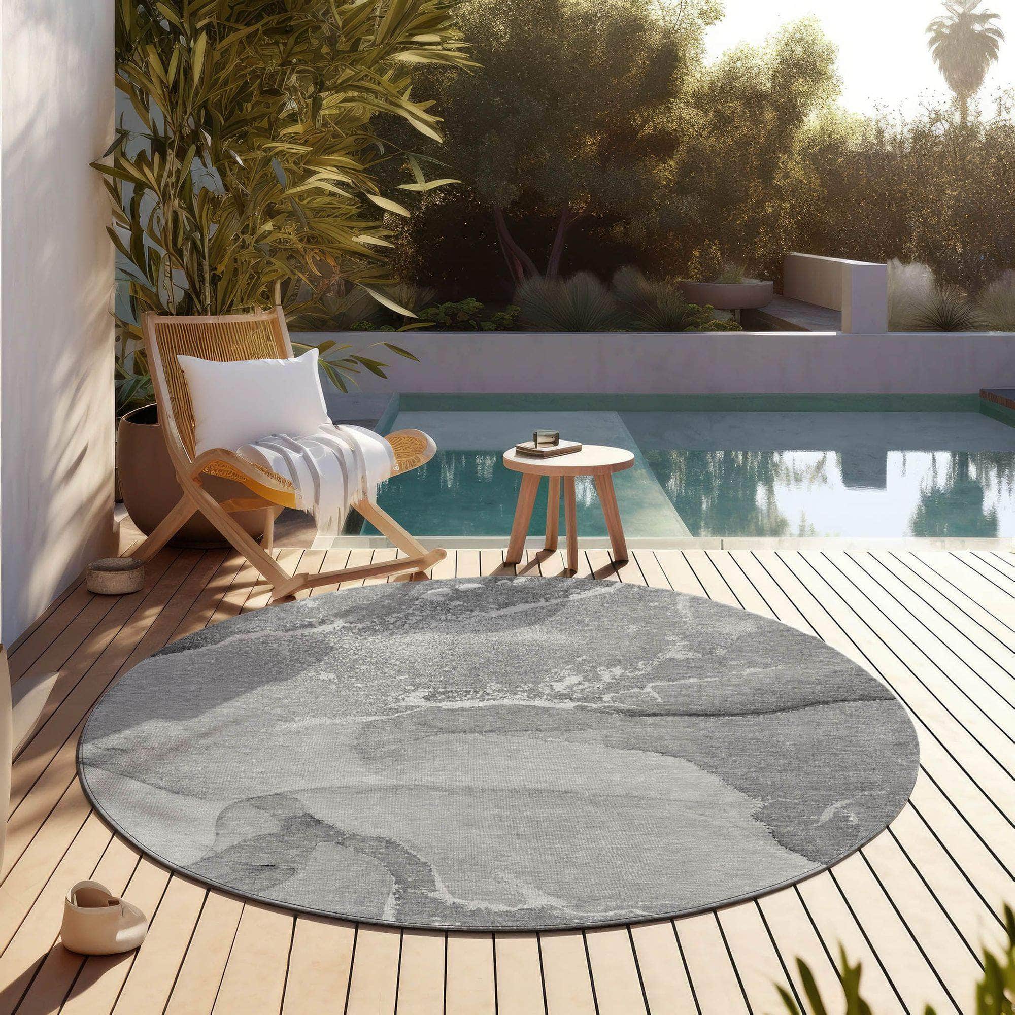 Machine Made ACN517 Gray Rugs