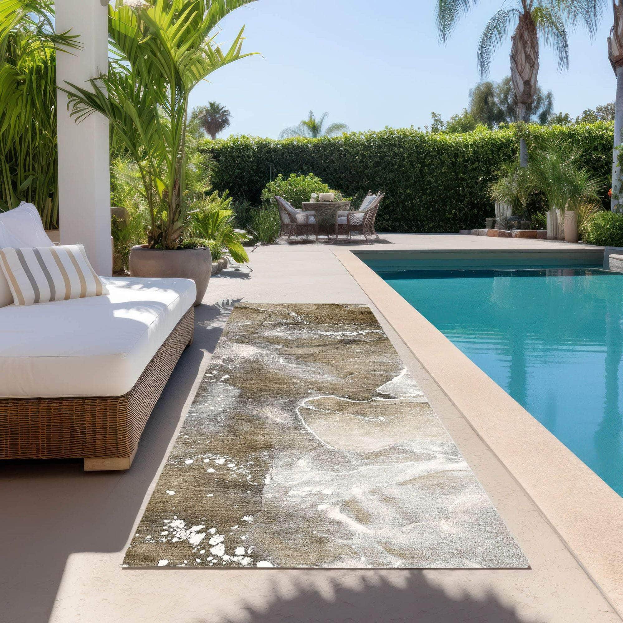Machine Made ACN518 Brown Rugs
