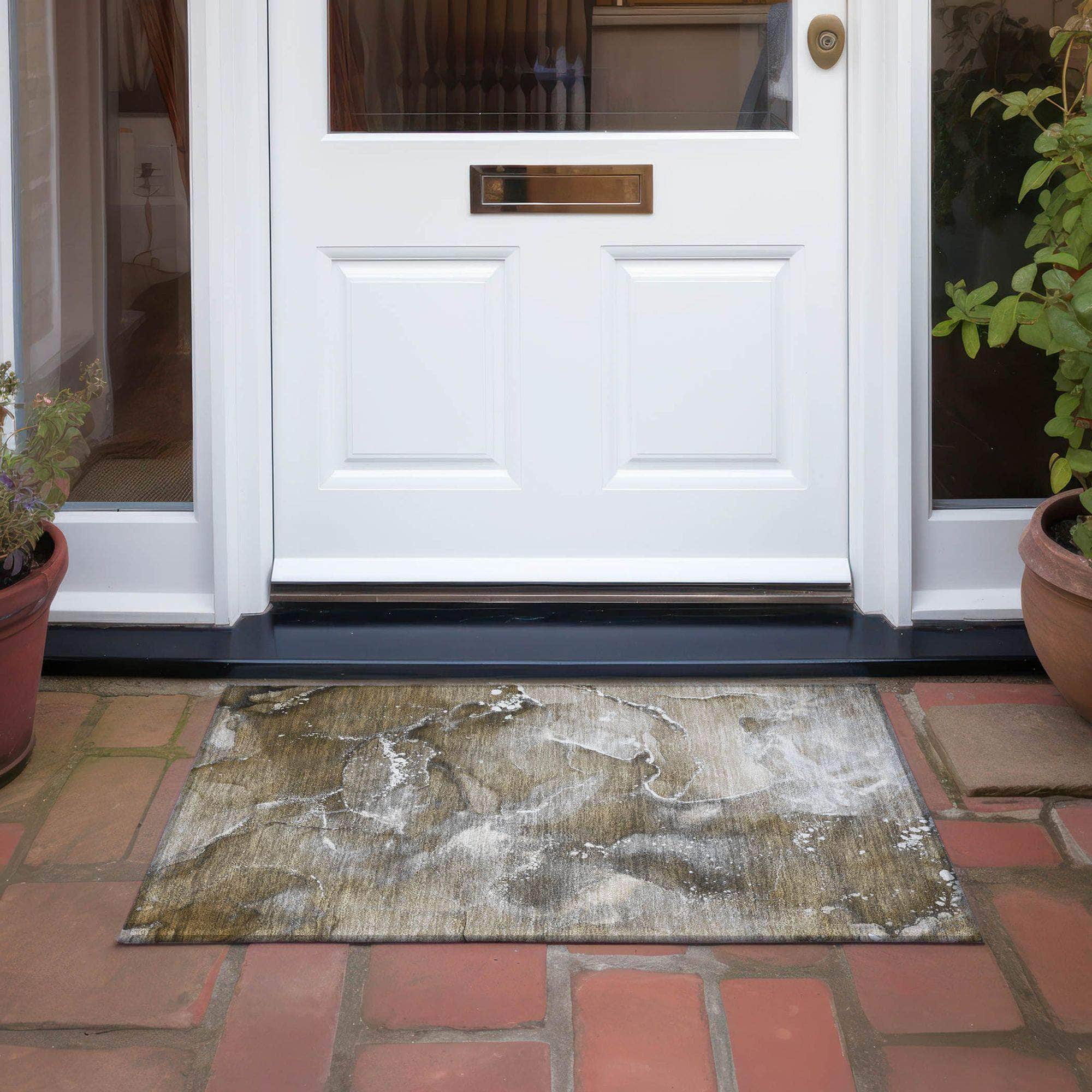 Machine Made ACN518 Brown Rugs