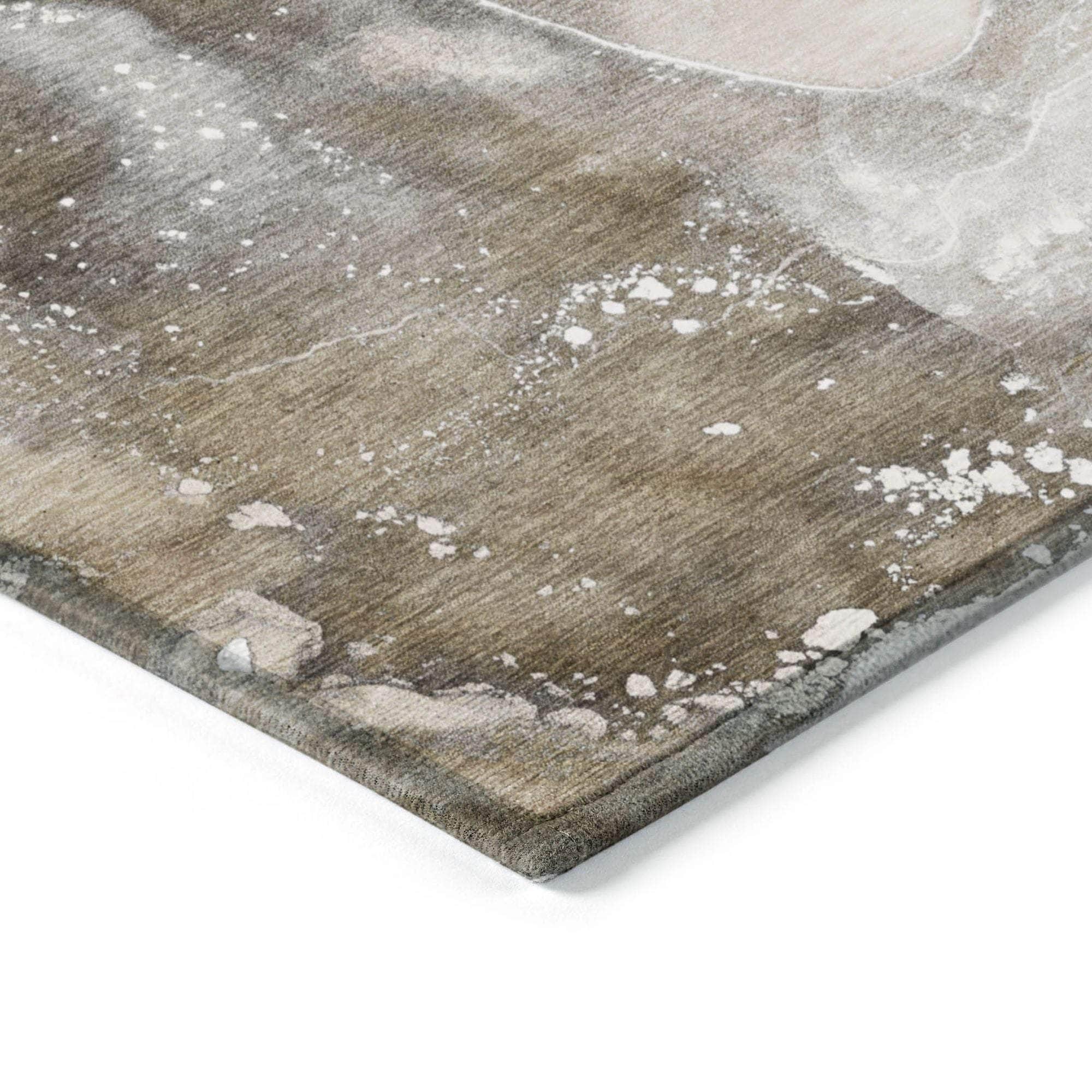 Machine Made ACN518 Brown Rugs