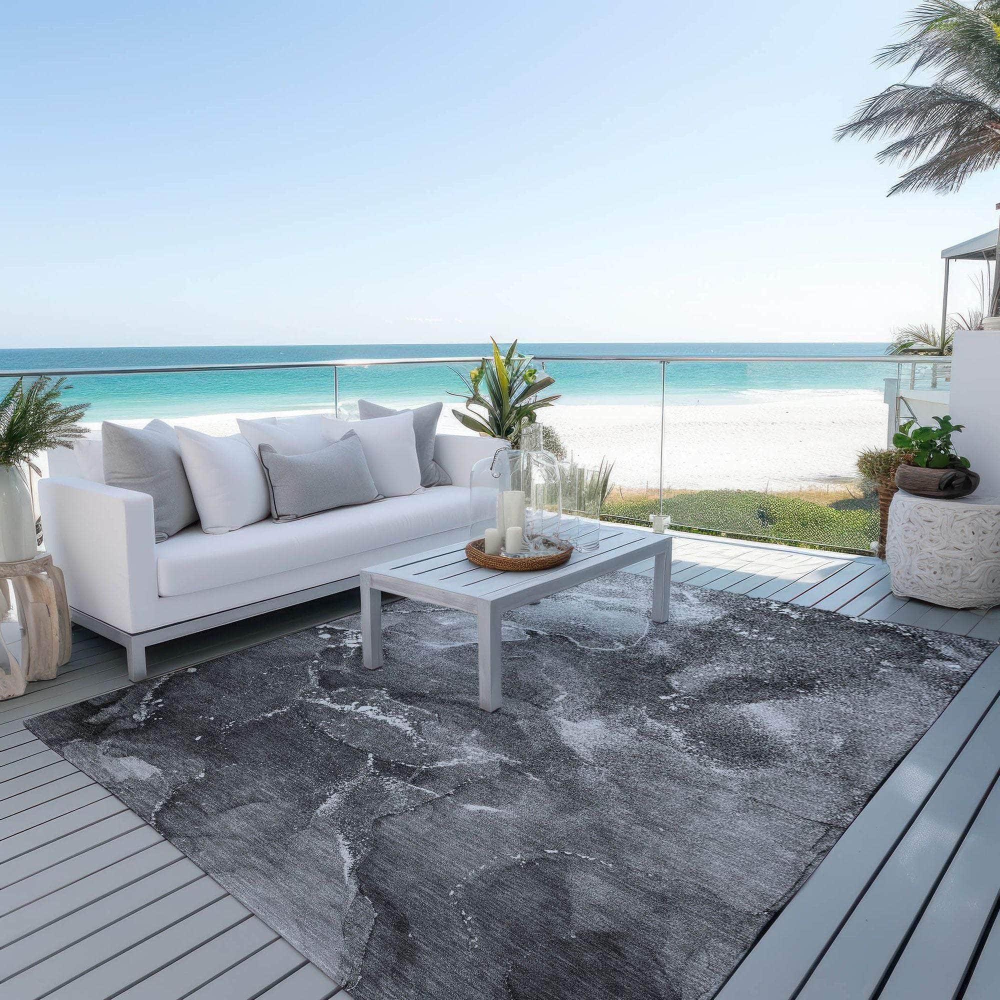 Machine Made ACN518 Gray Rugs