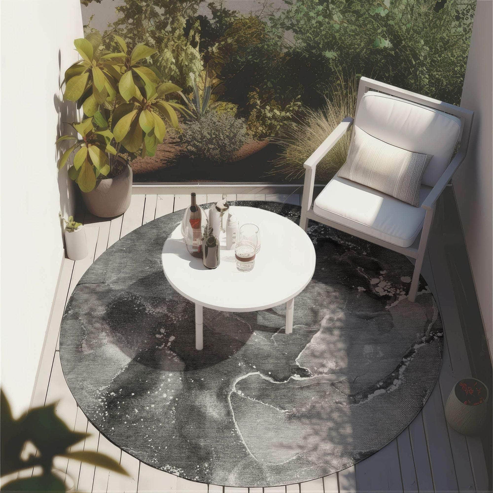 Machine Made ACN518 Gray Rugs