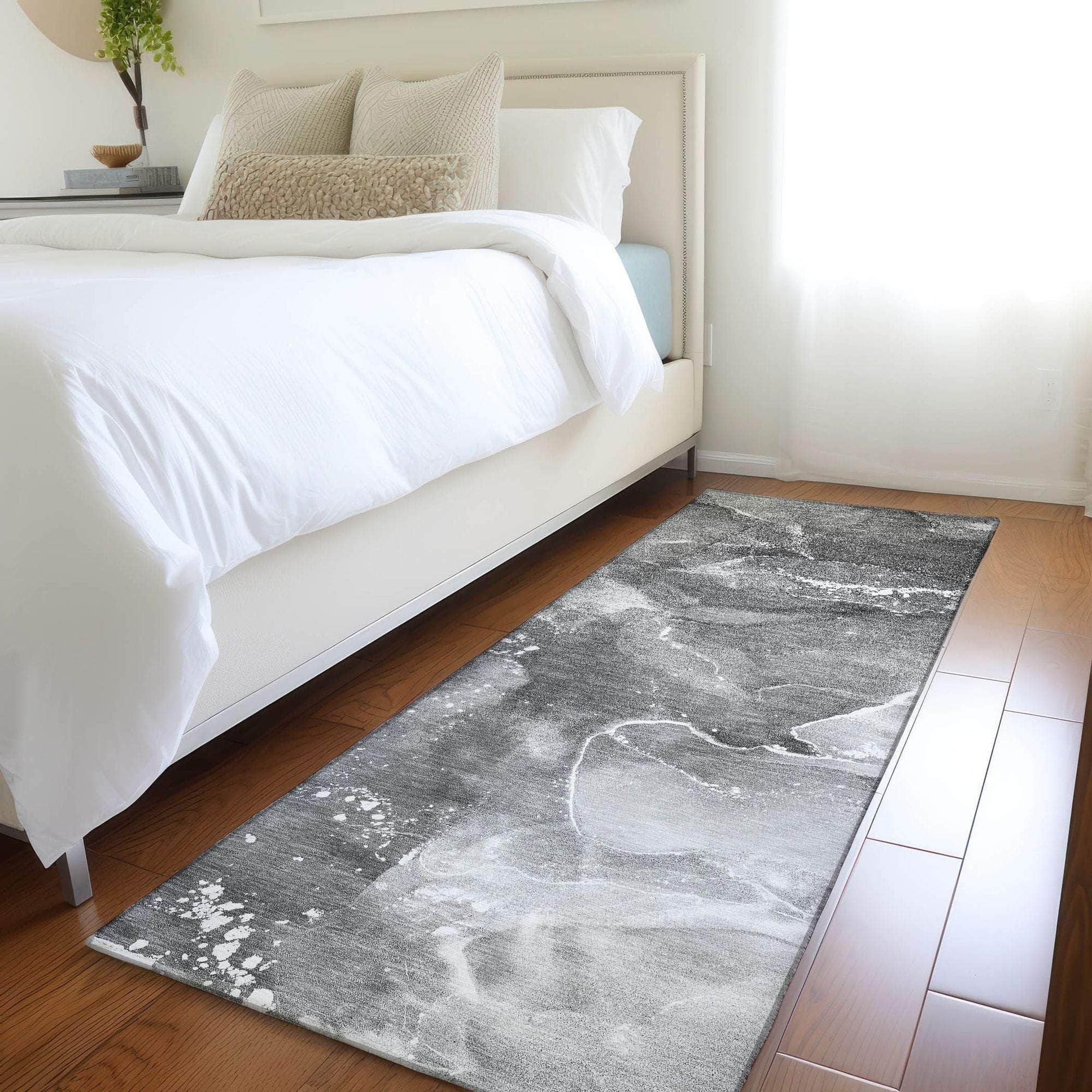 Machine Made ACN518 Gray Rugs