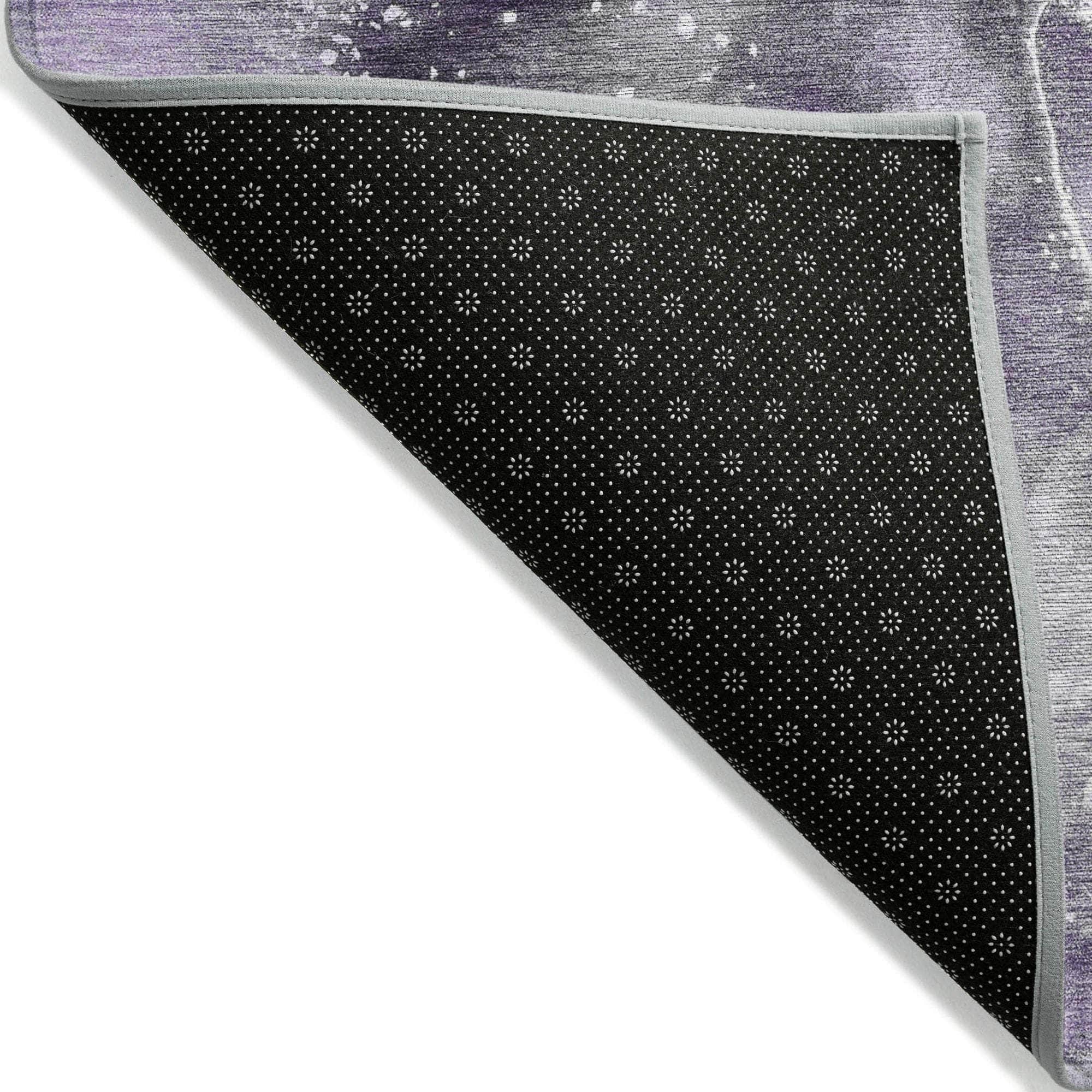 Machine Made ACN518 Purple Rugs