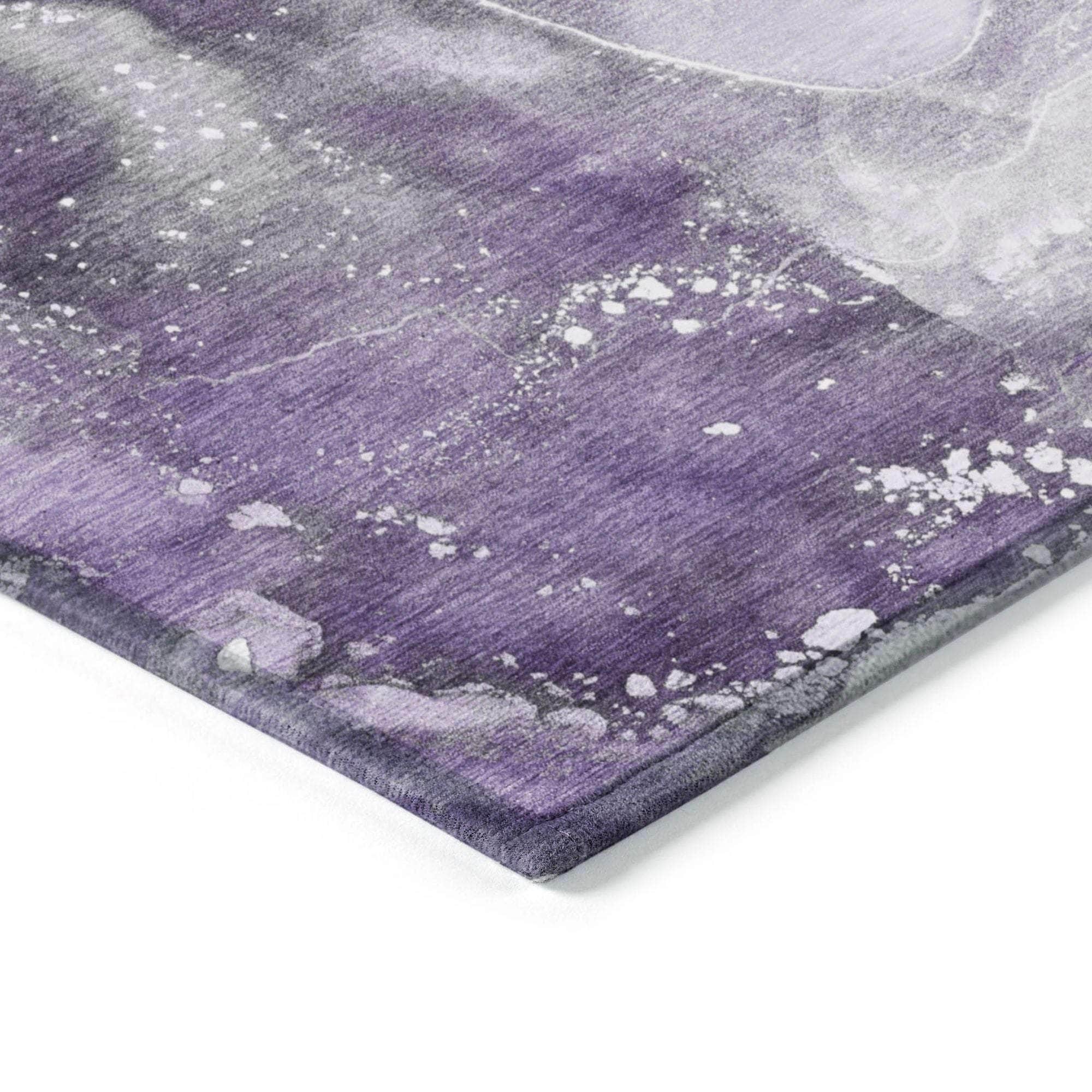 Machine Made ACN518 Purple Rugs