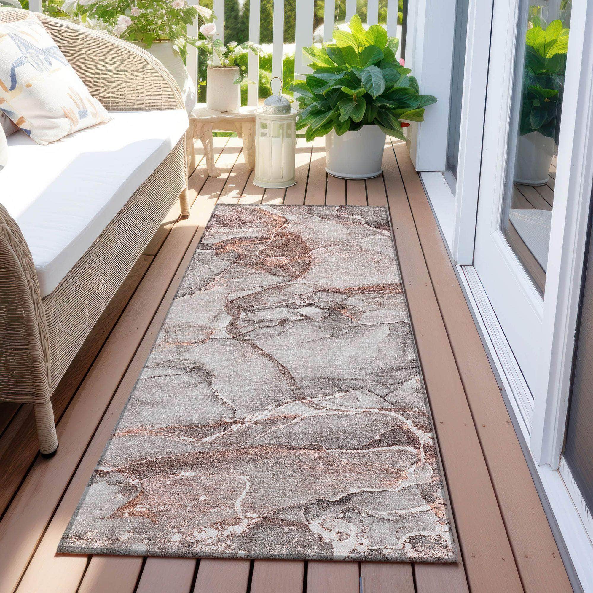 Machine Made ACN519 Gray Rugs