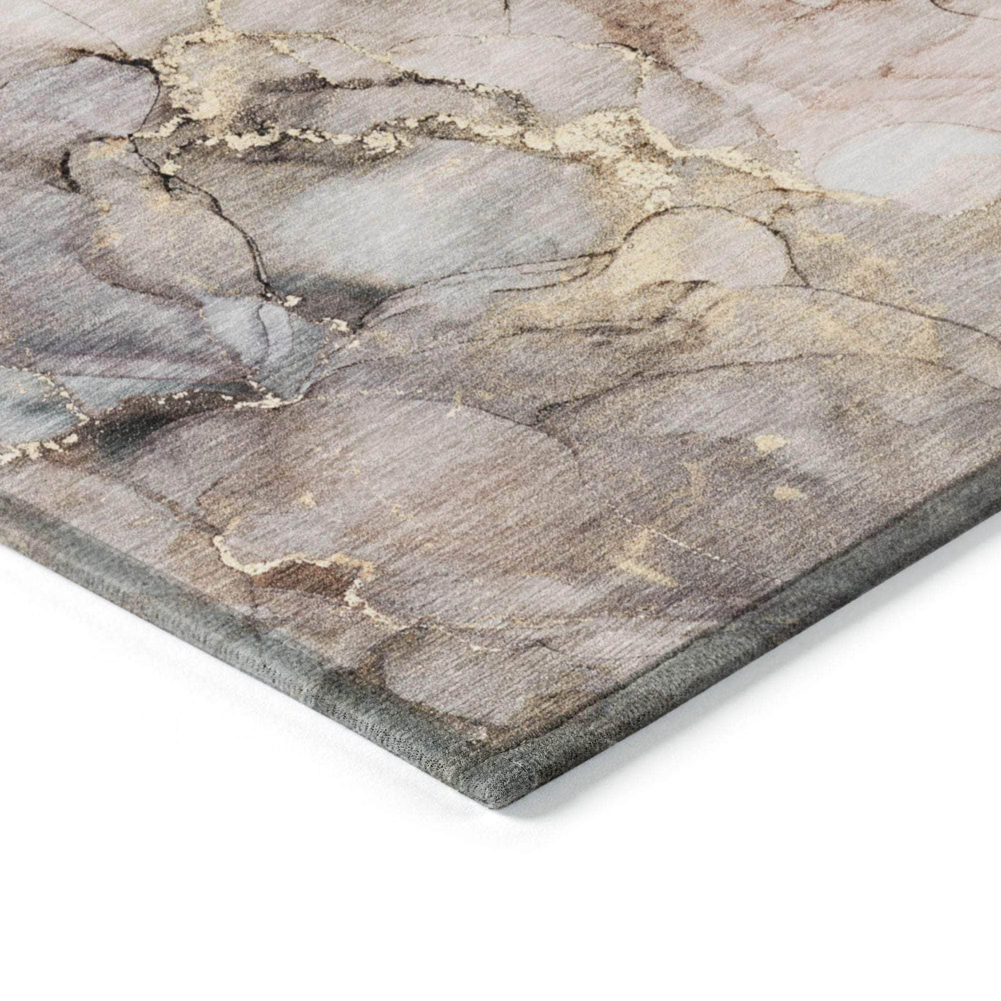 Machine Made ACN520 Beige Brown Rugs