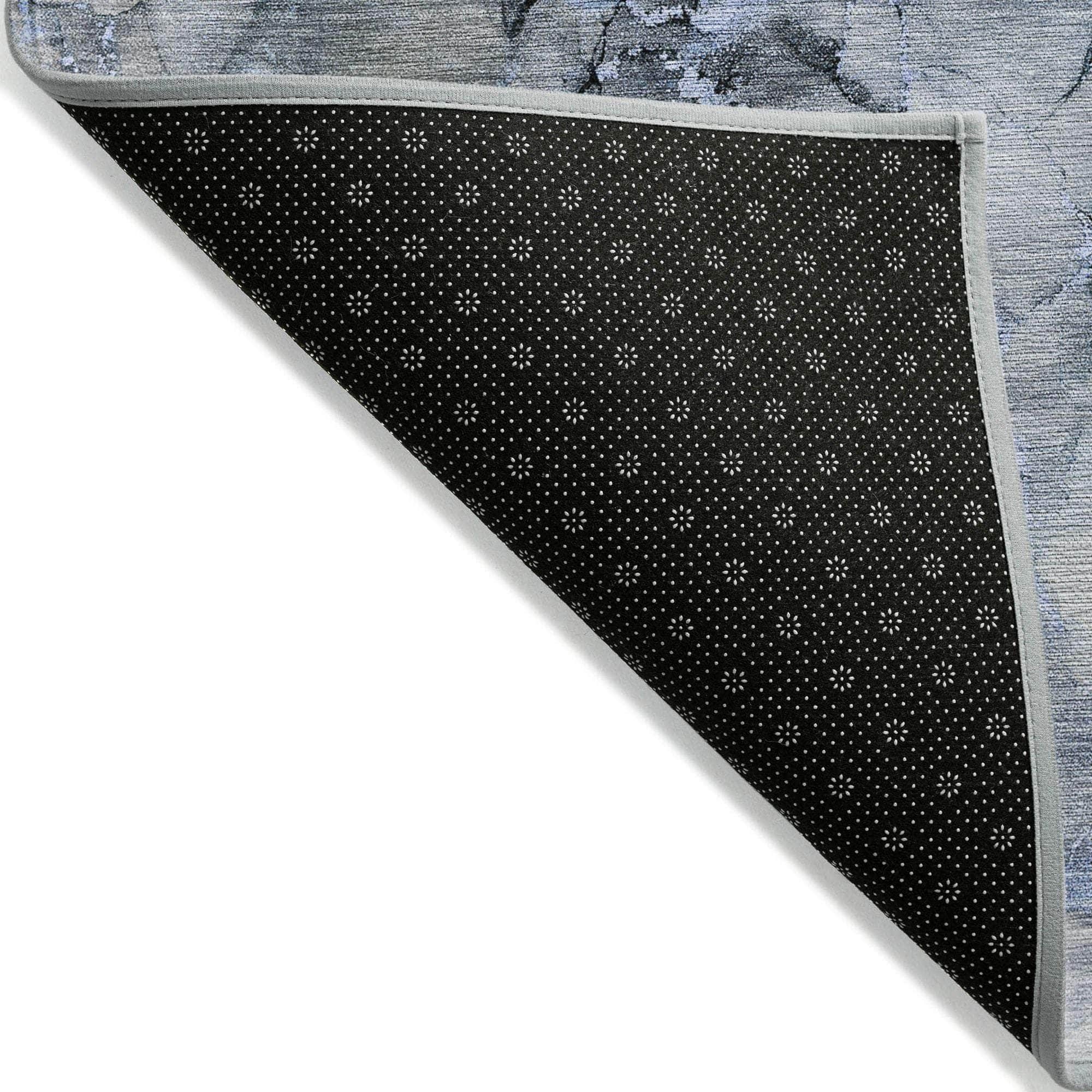 Machine Made ACN520 Blue Rugs