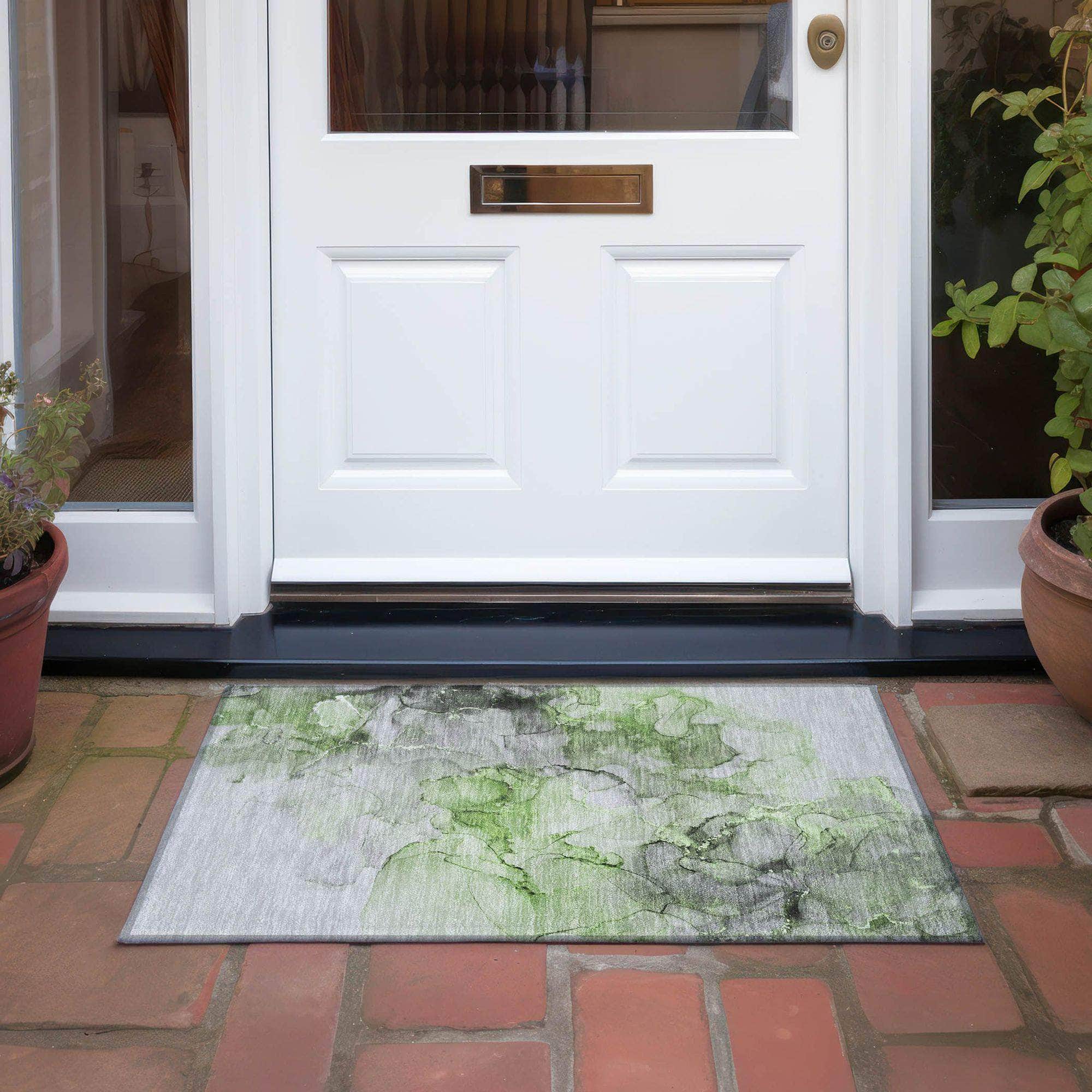 Machine Made ACN520 Green Rugs