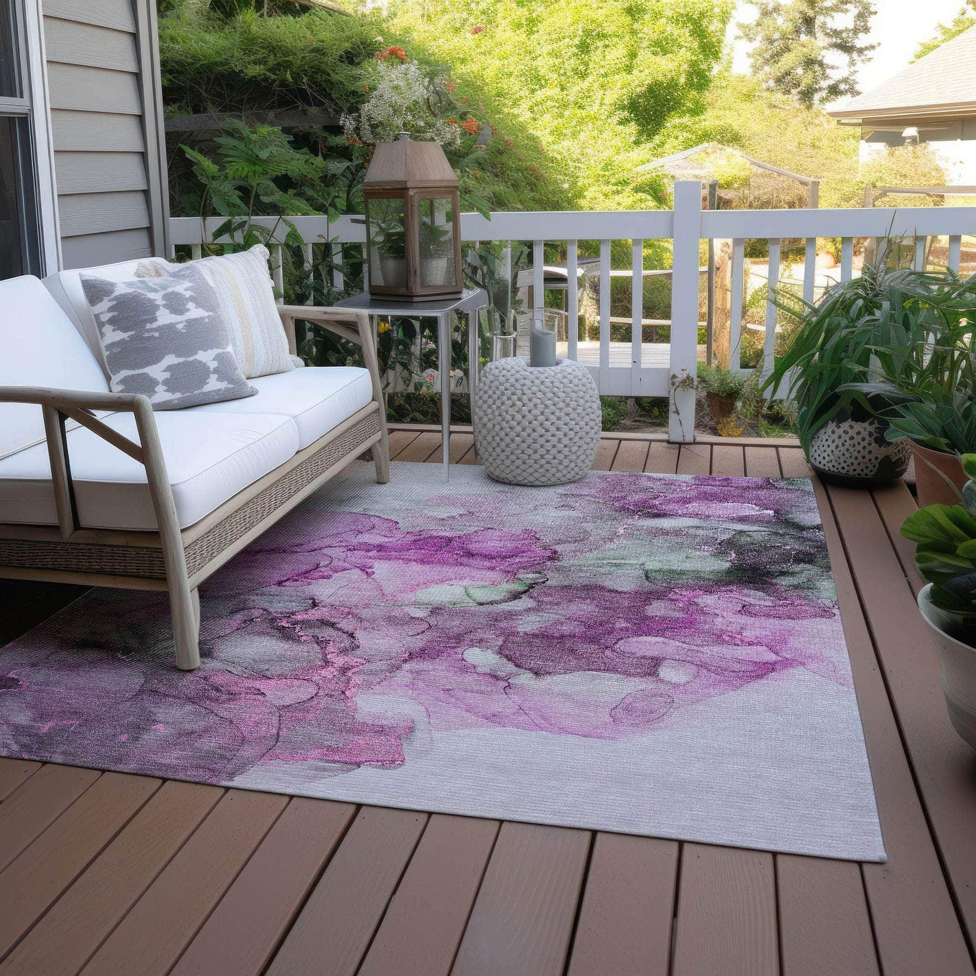 Machine Made ACN520 Pink Rugs