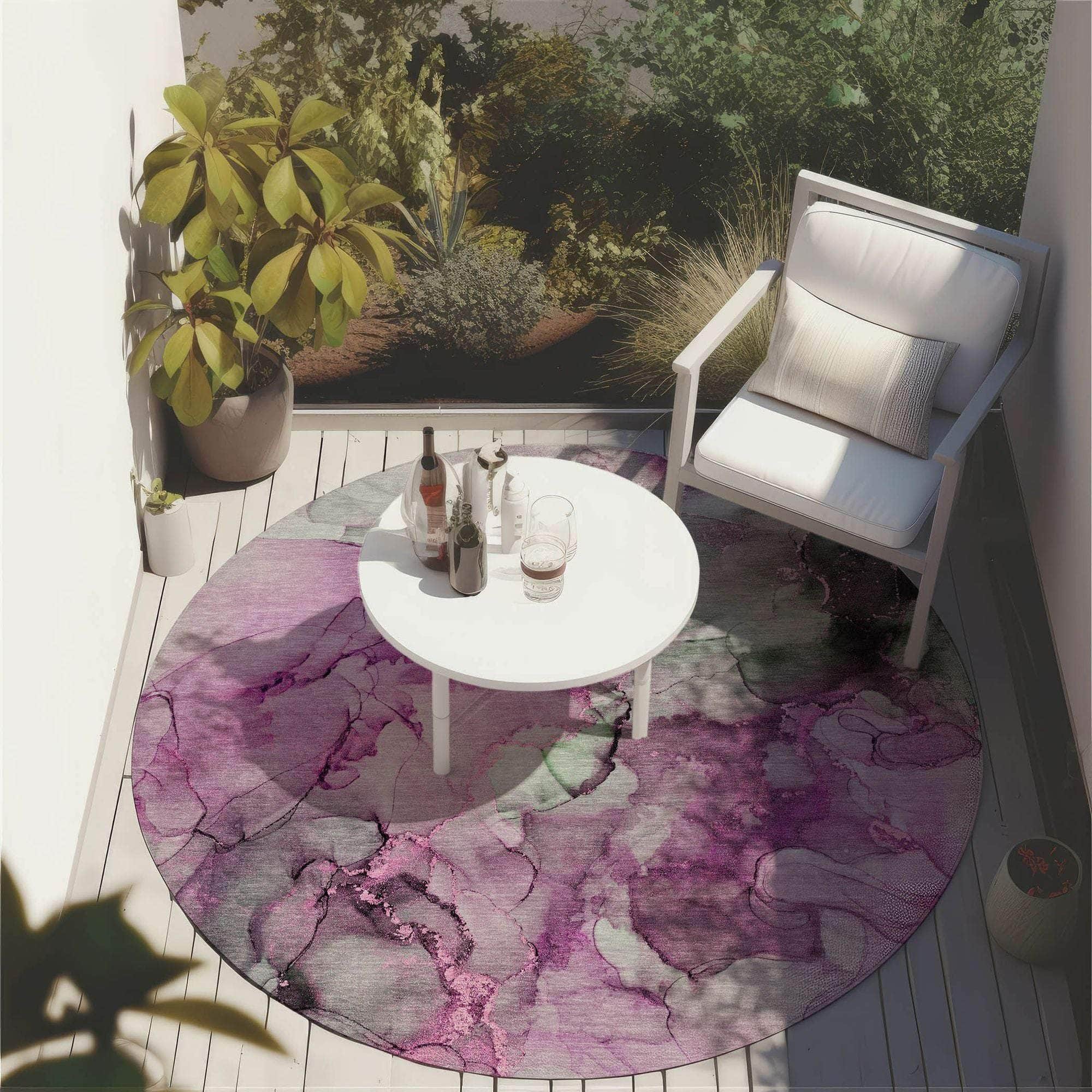 Machine Made ACN520 Pink Rugs