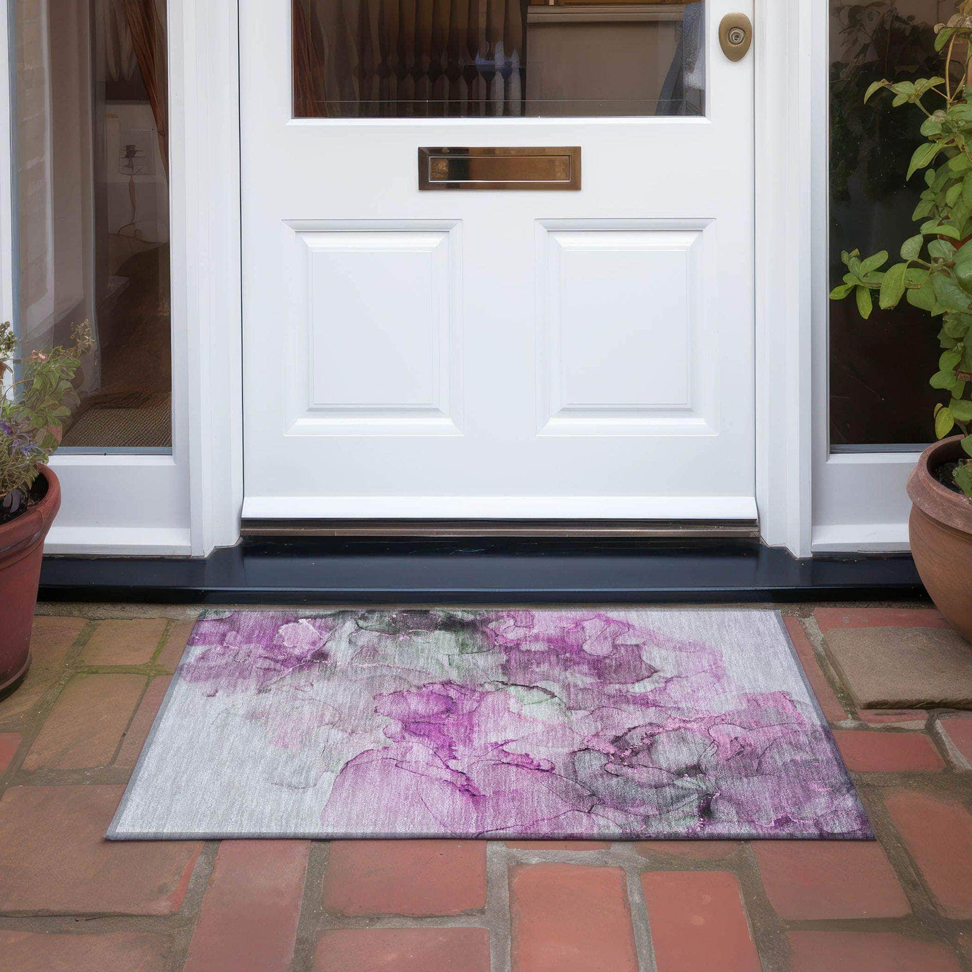 Machine Made ACN520 Pink Rugs