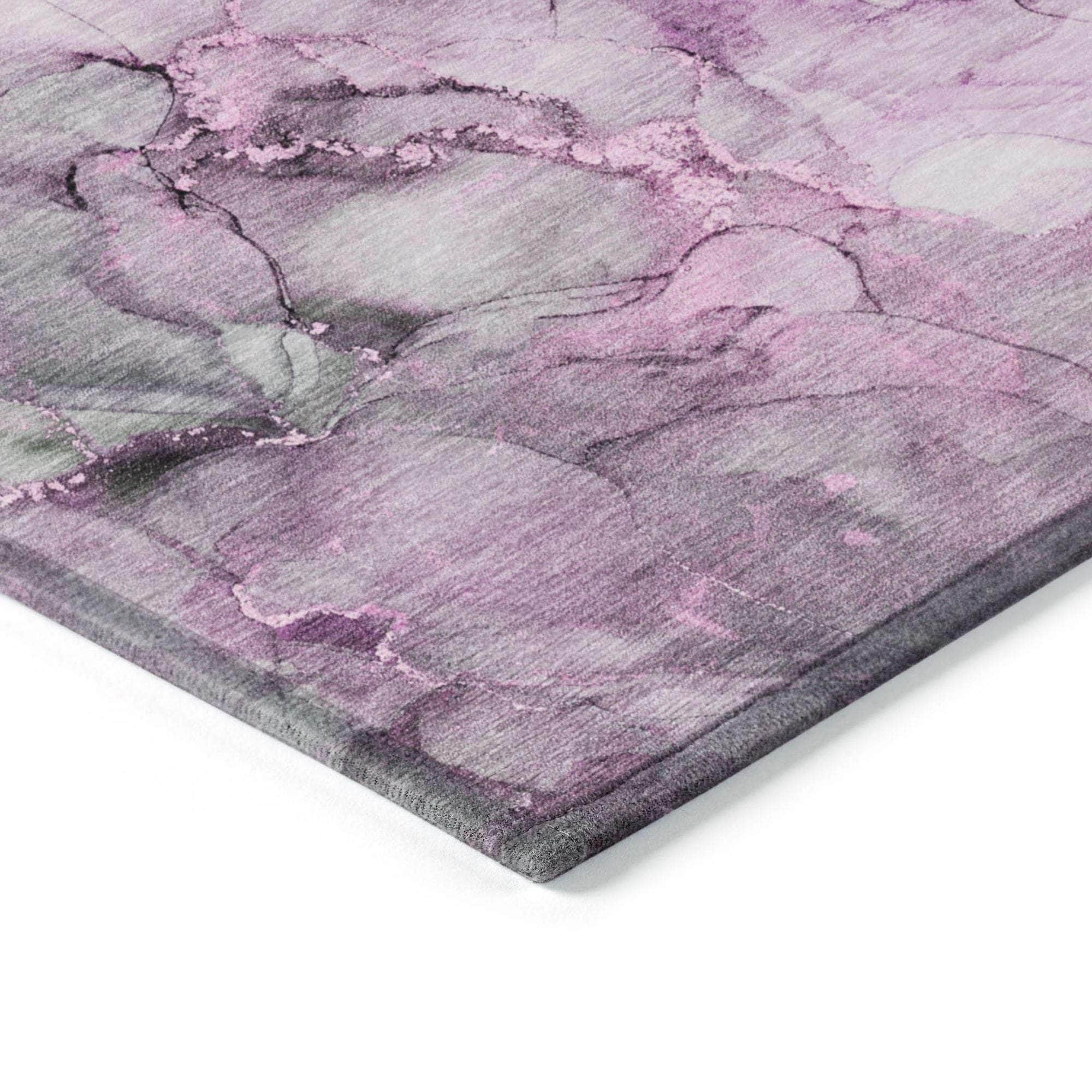 Machine Made ACN520 Pink Rugs