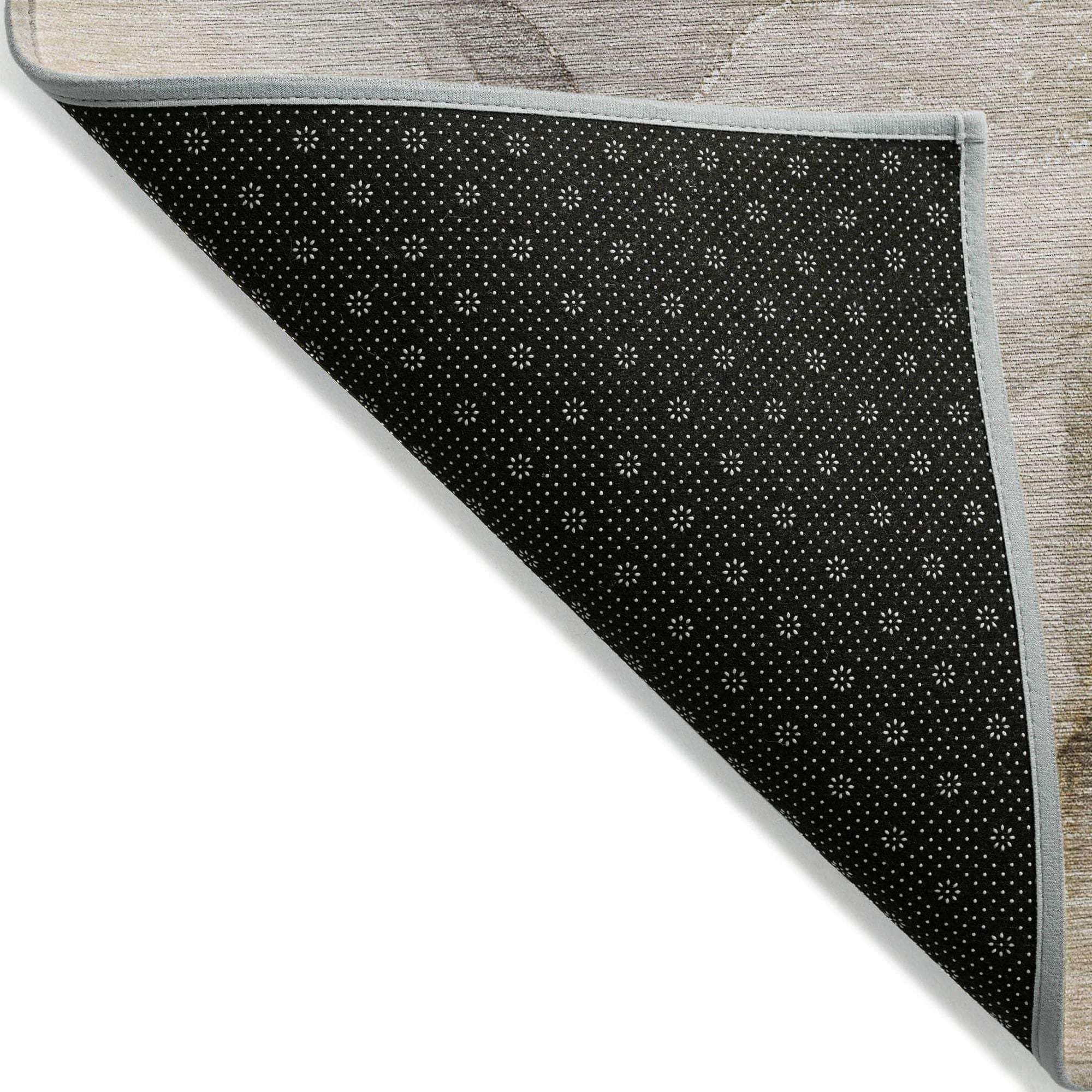 Machine Made ACN521 Beige Brown Rugs