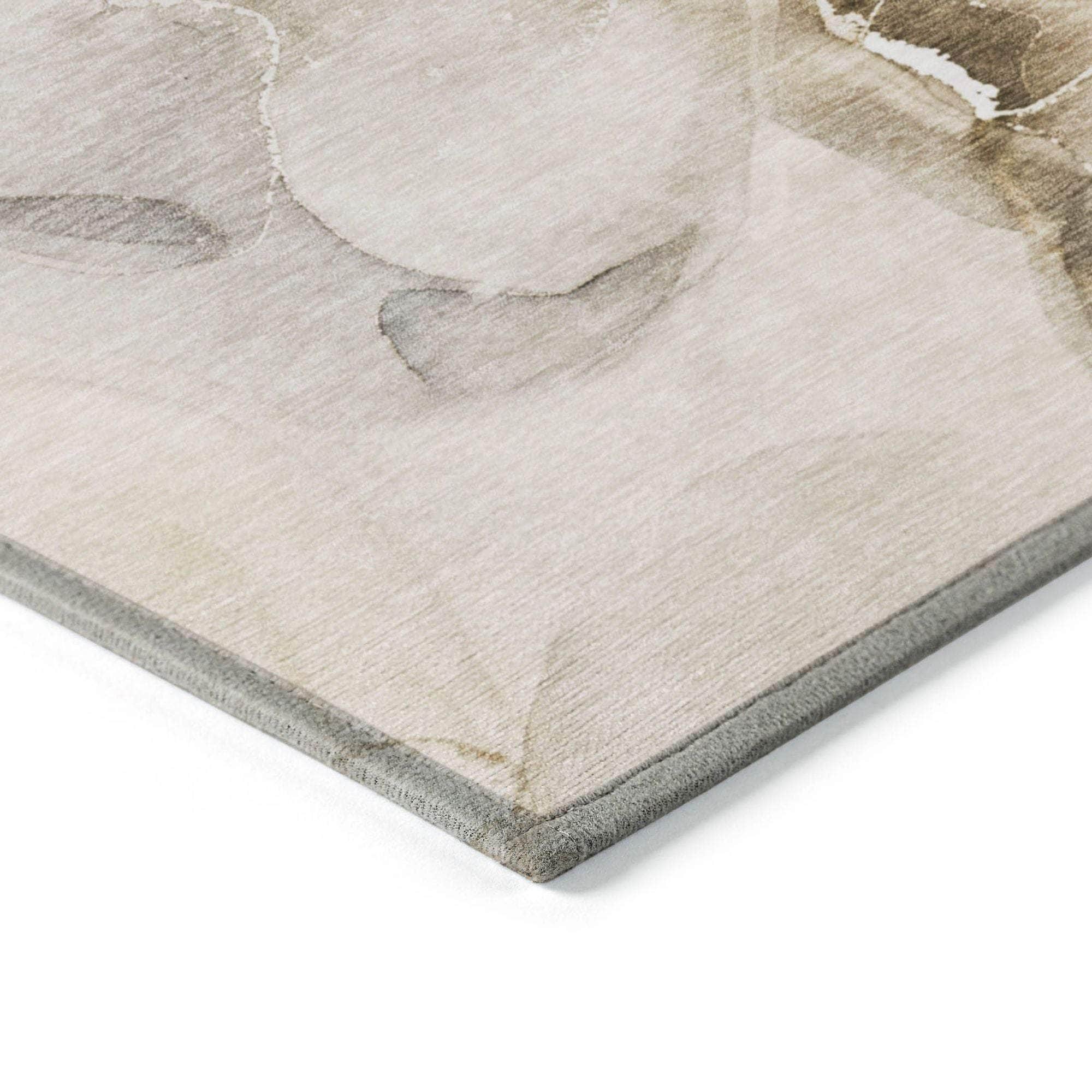 Machine Made ACN521 Beige Brown Rugs