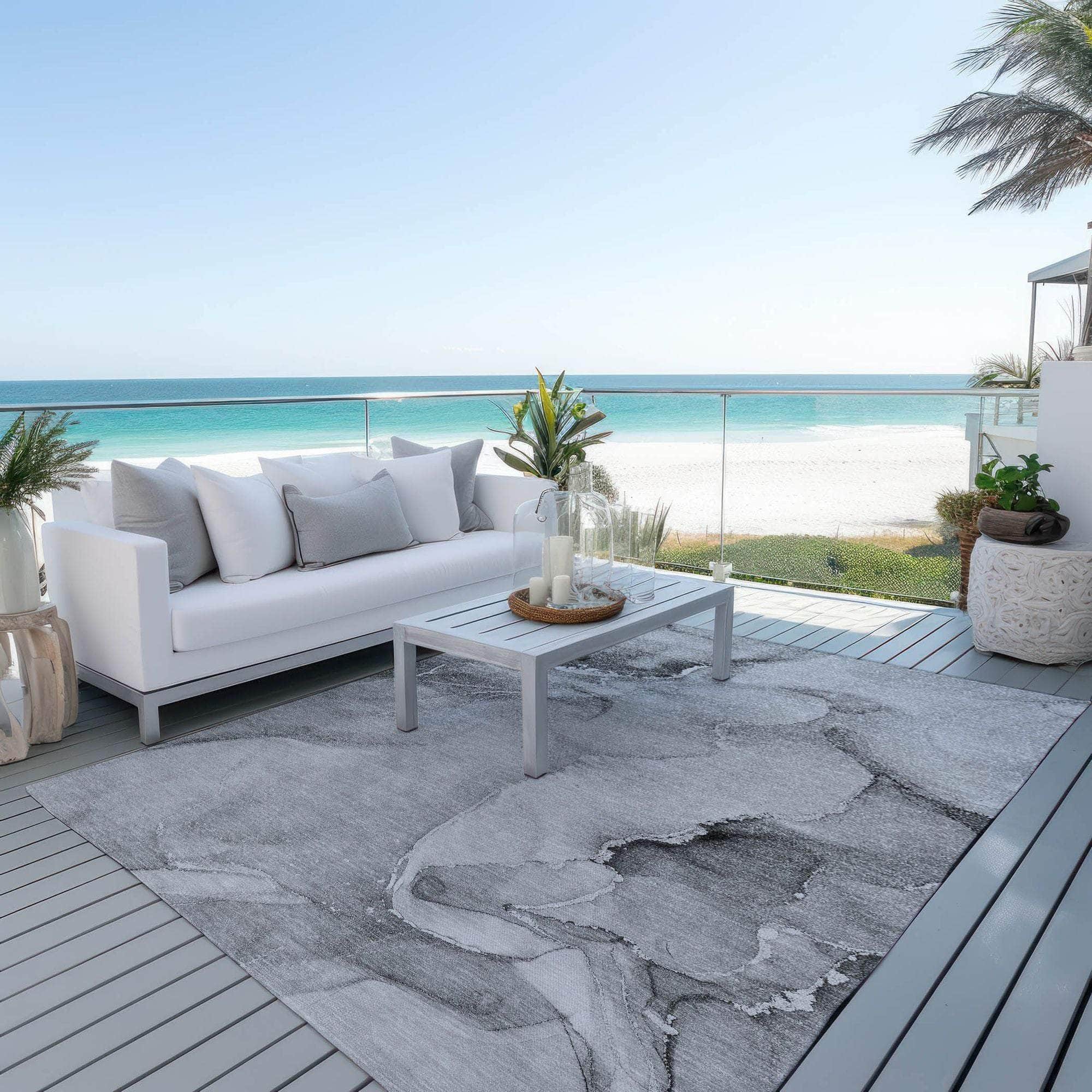 Machine Made ACN521 Gray Rugs