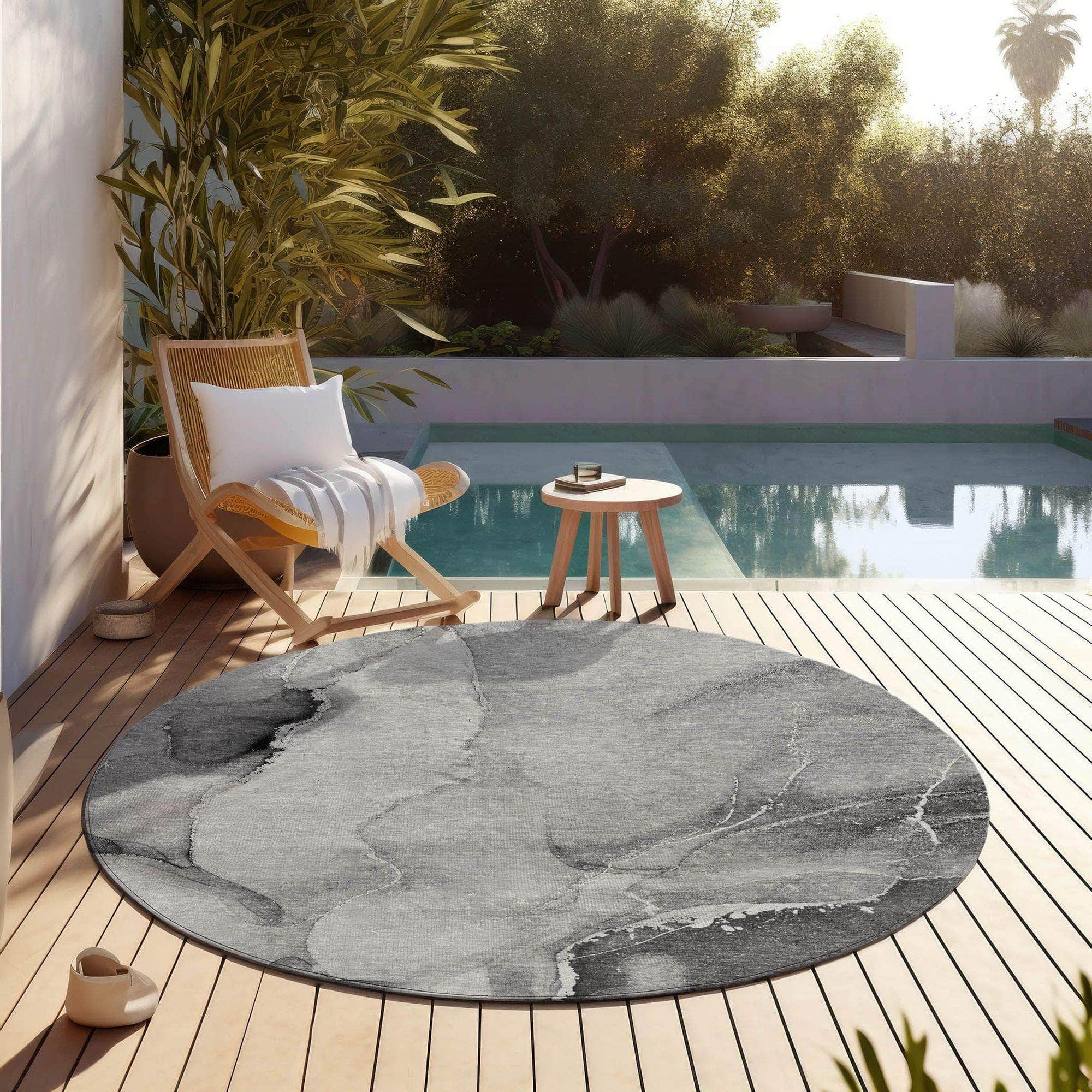 Machine Made ACN521 Gray Rugs