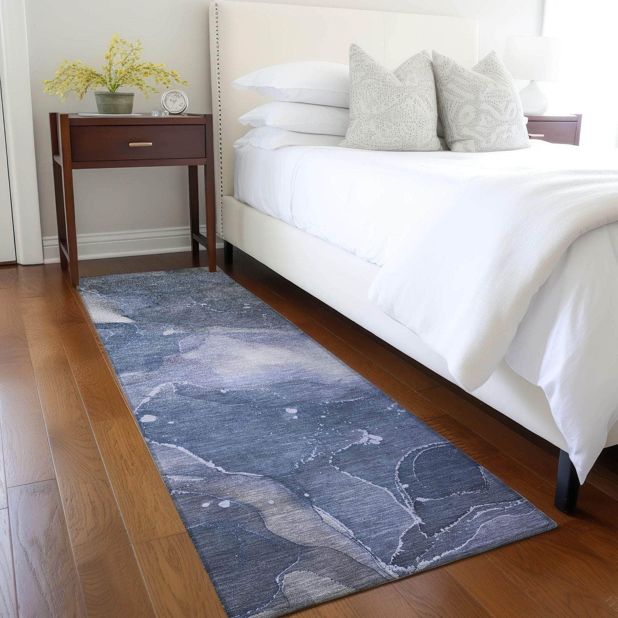 Machine Made ACN522 Blue Rugs