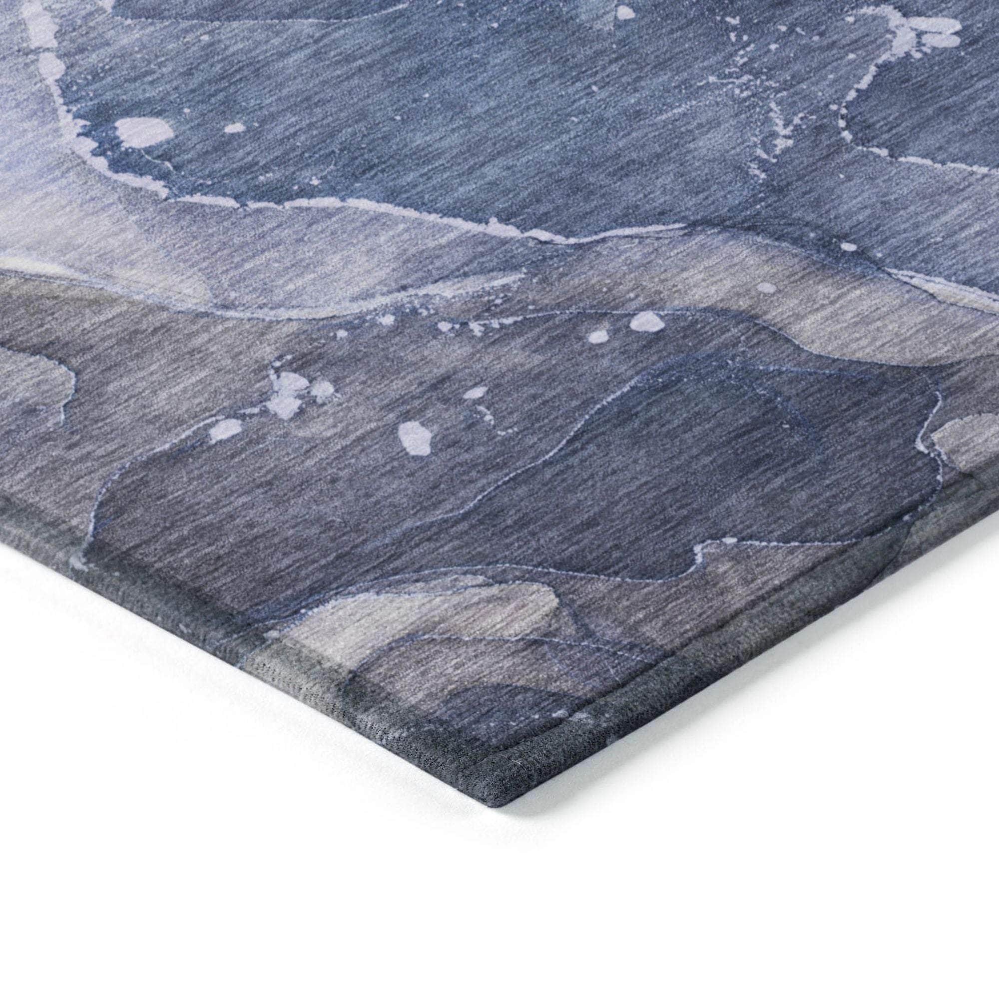 Machine Made ACN522 Blue Rugs