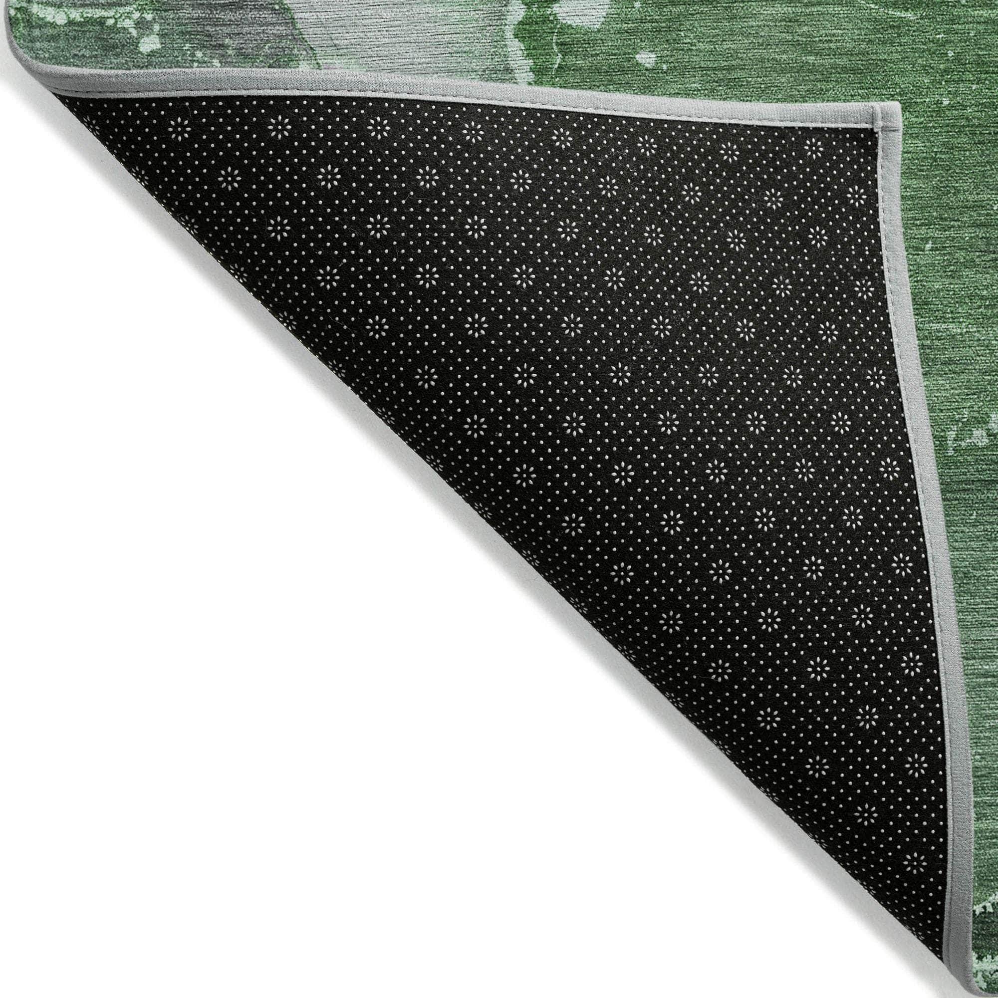 Machine Made ACN522 Emerald Green Rugs