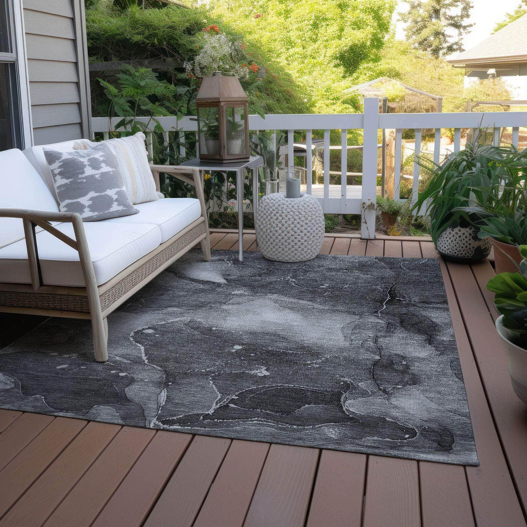 Machine Made ACN522 Gray Rugs
