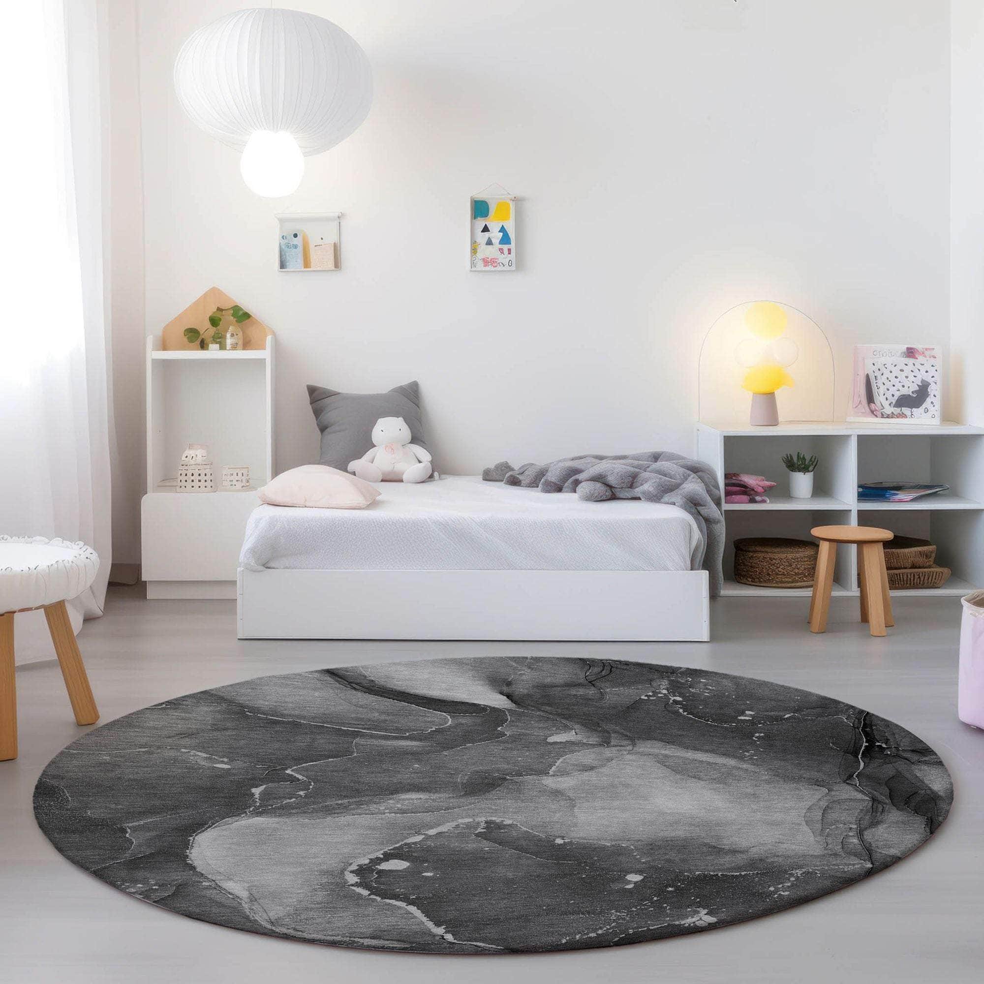Machine Made ACN522 Gray Rugs