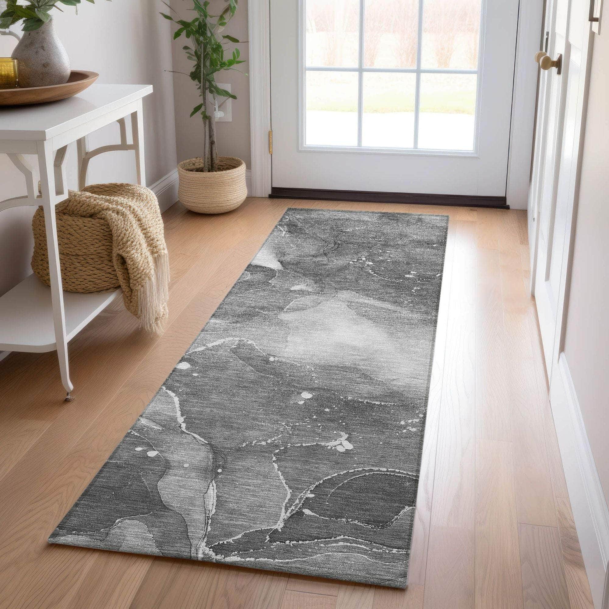 Machine Made ACN522 Gray Rugs