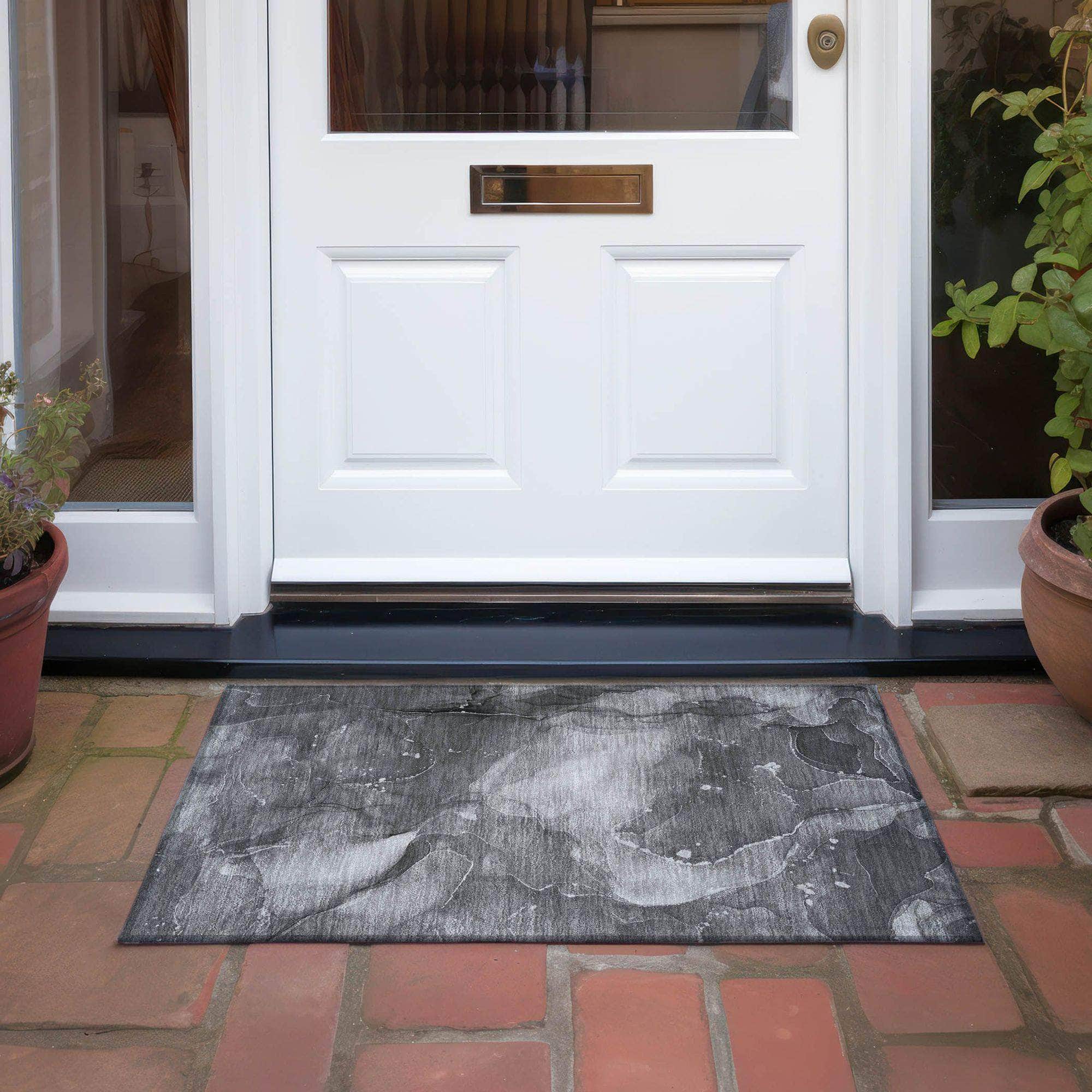 Machine Made ACN522 Gray Rugs