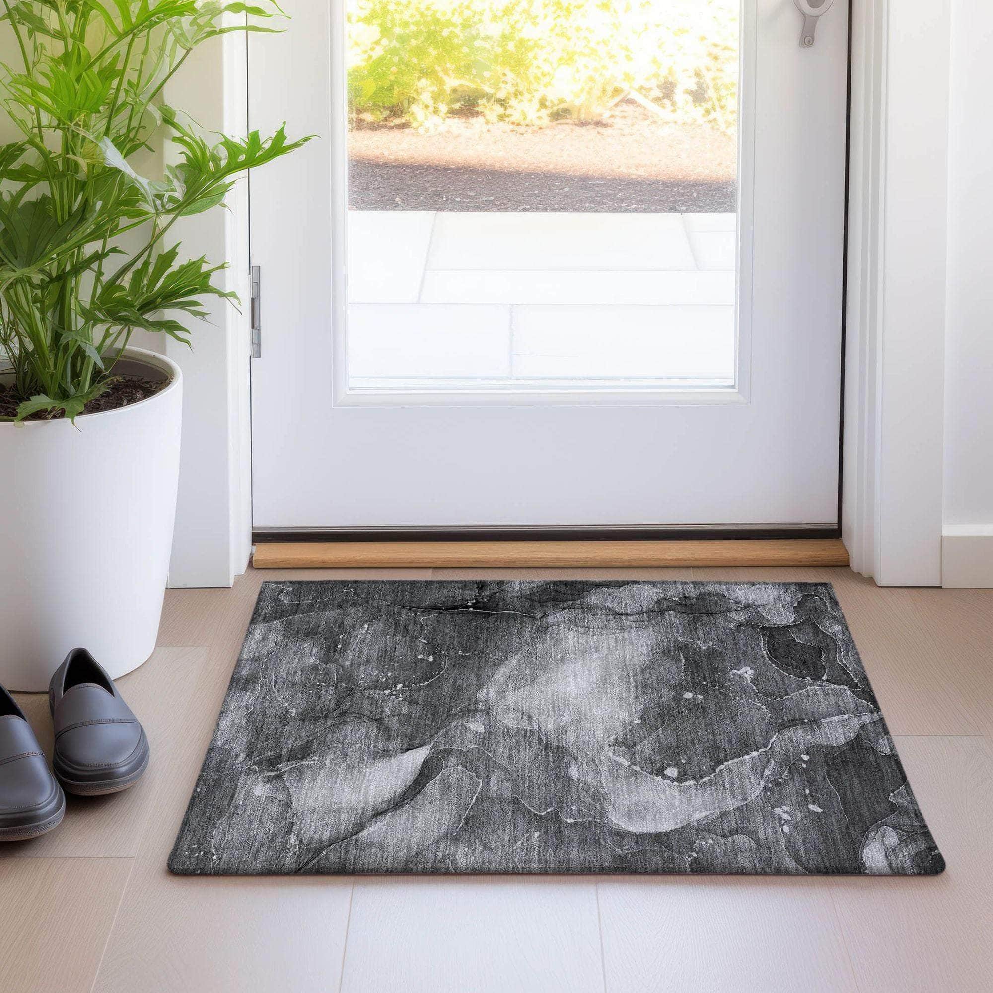 Machine Made ACN522 Gray Rugs