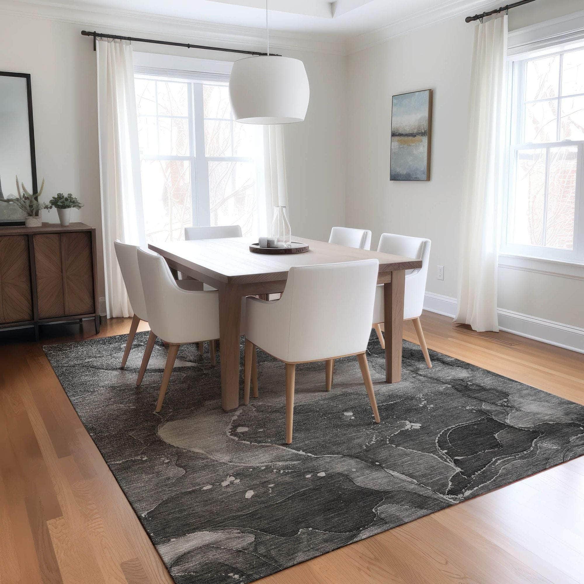 Machine Made ACN522 Gray Rugs