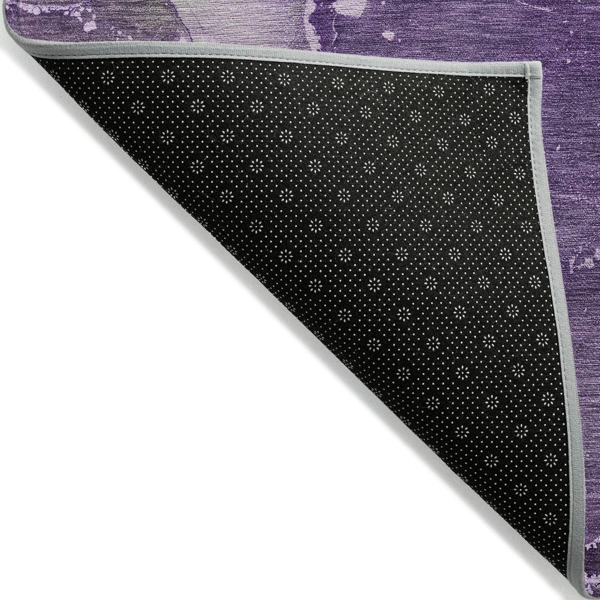 Machine Made ACN522 Purple Rugs