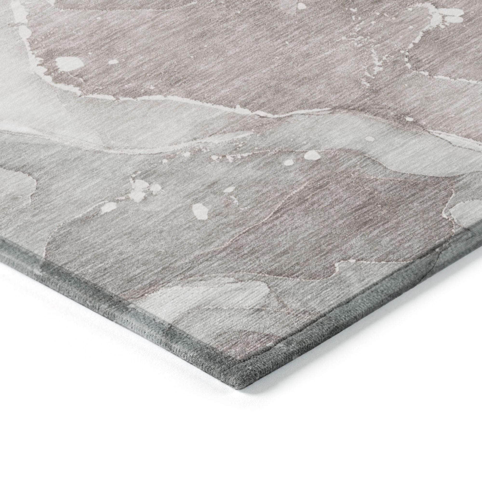 Machine Made ACN522 Taupe Brown Rugs