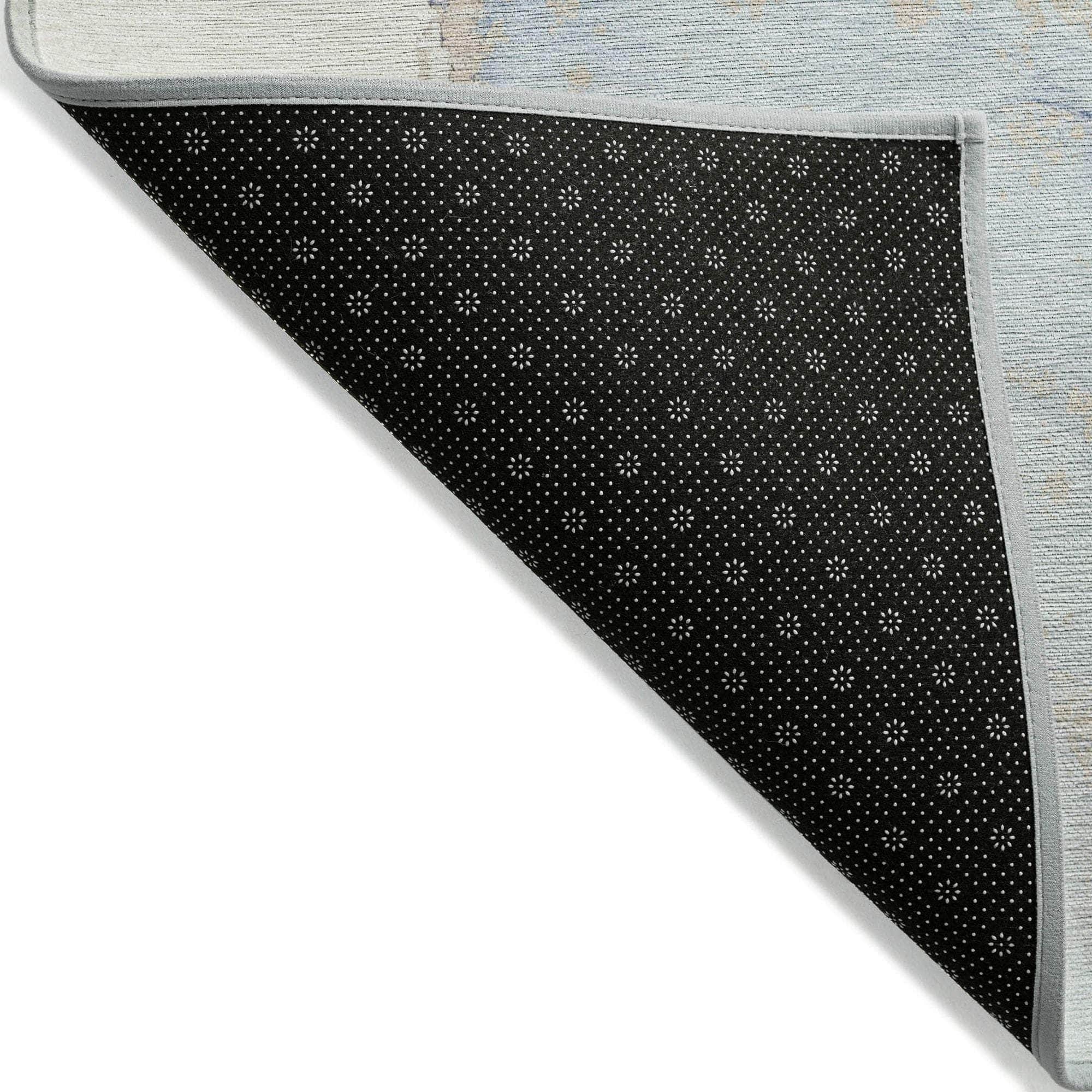 Machine Made ACN523 Sky Blue Rugs