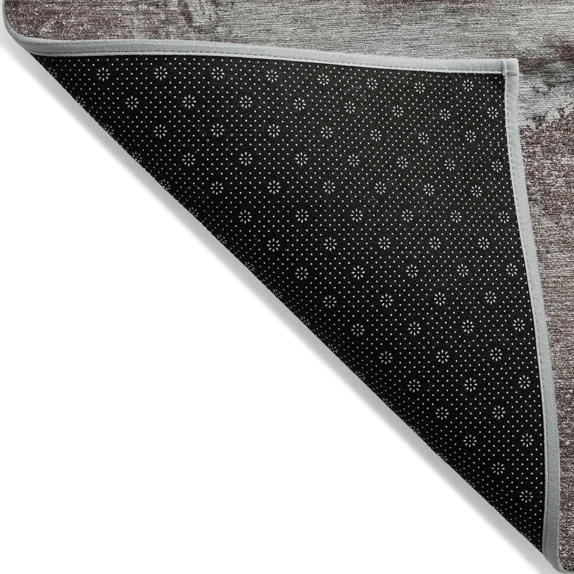 Machine Made ACN524 Taupe Brown Rugs