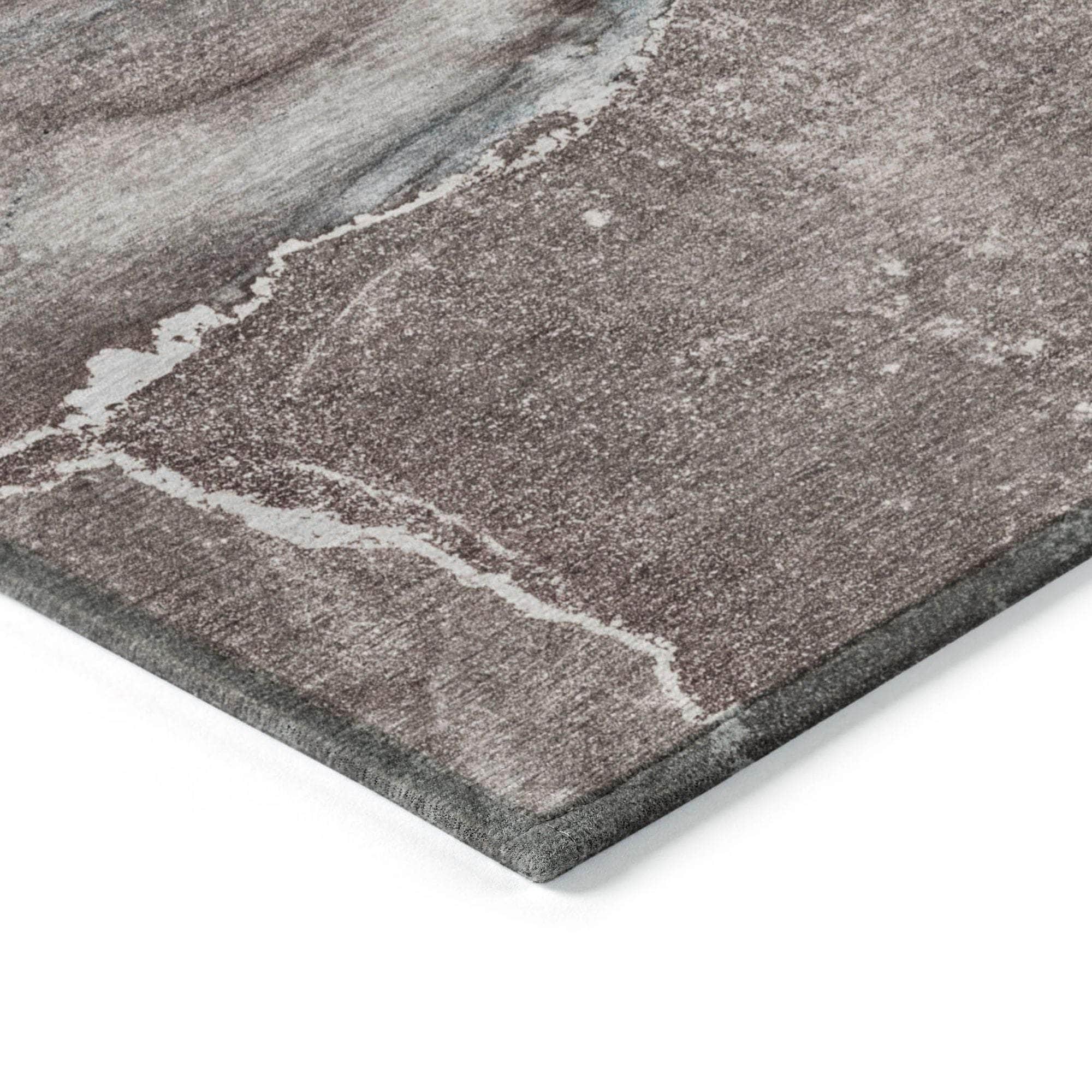 Machine Made ACN524 Taupe Brown Rugs