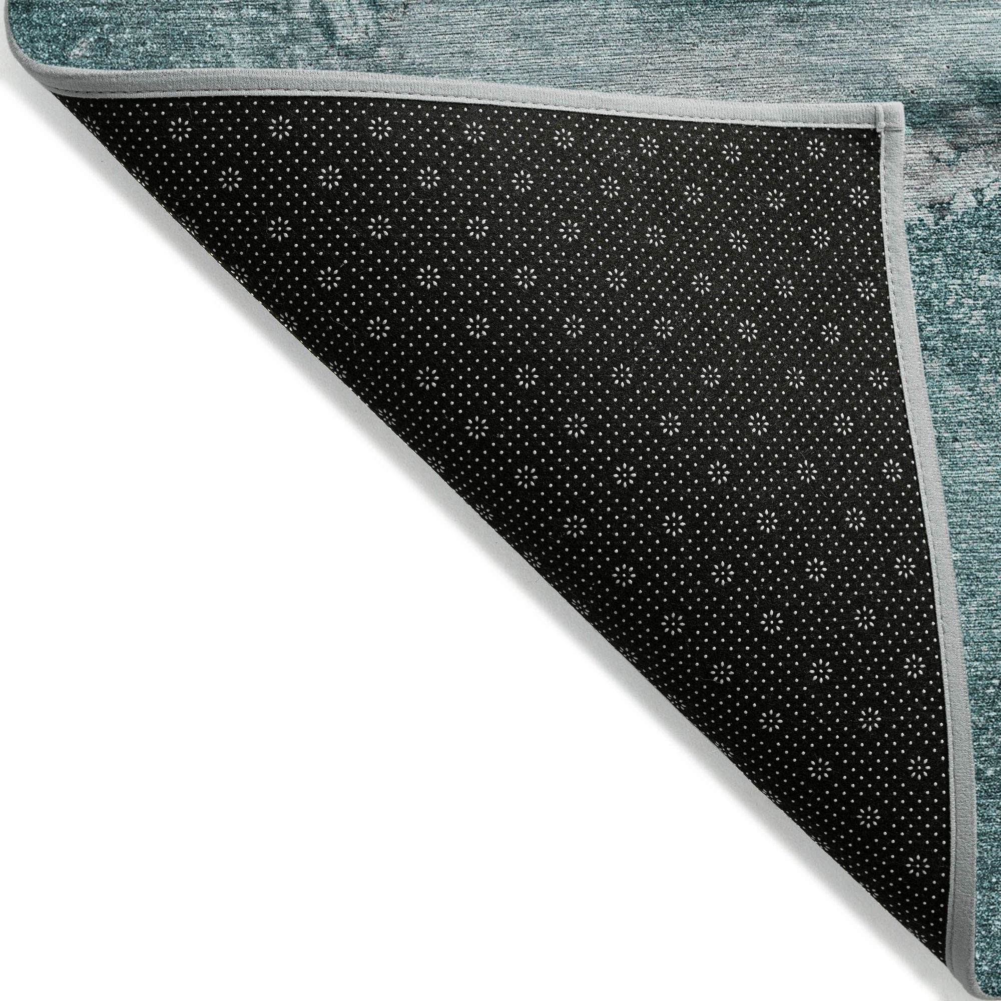 Machine Made ACN524 Teal Rugs