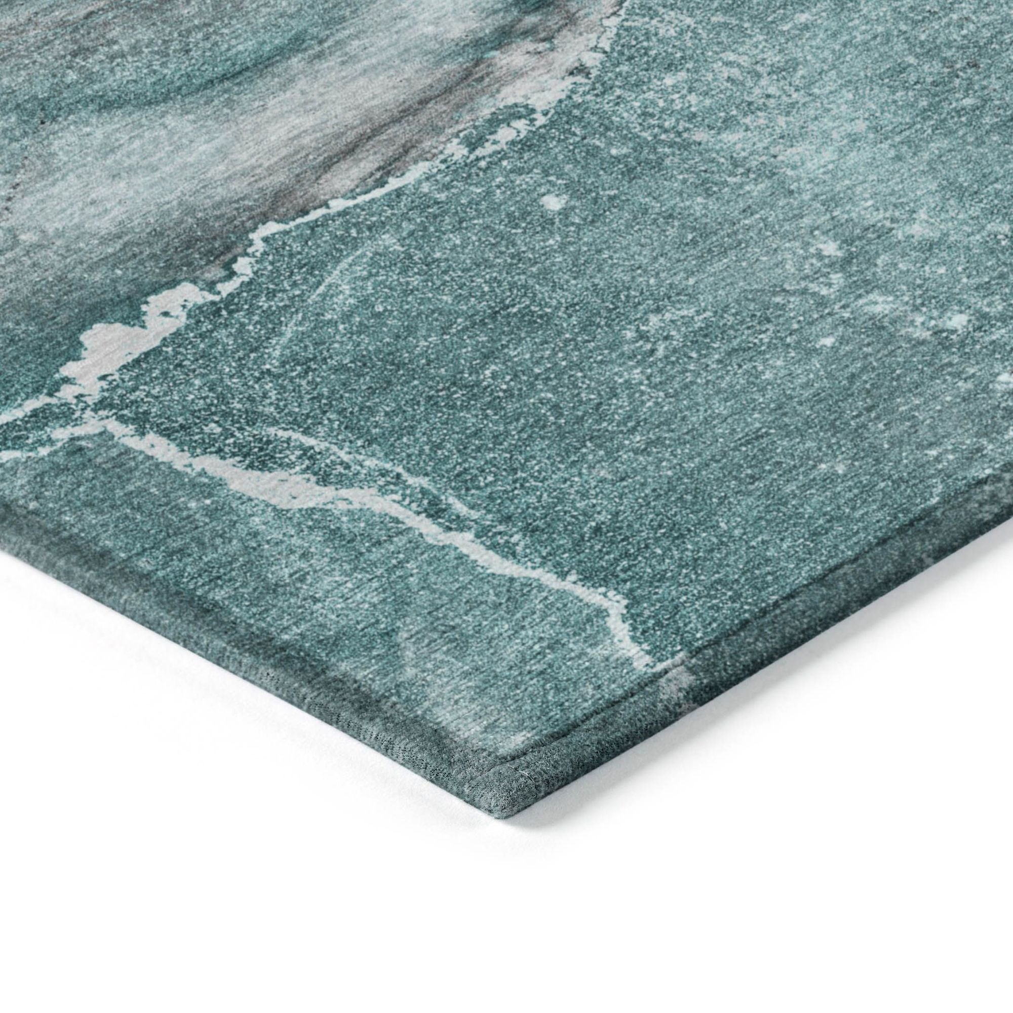 Machine Made ACN524 Teal Rugs