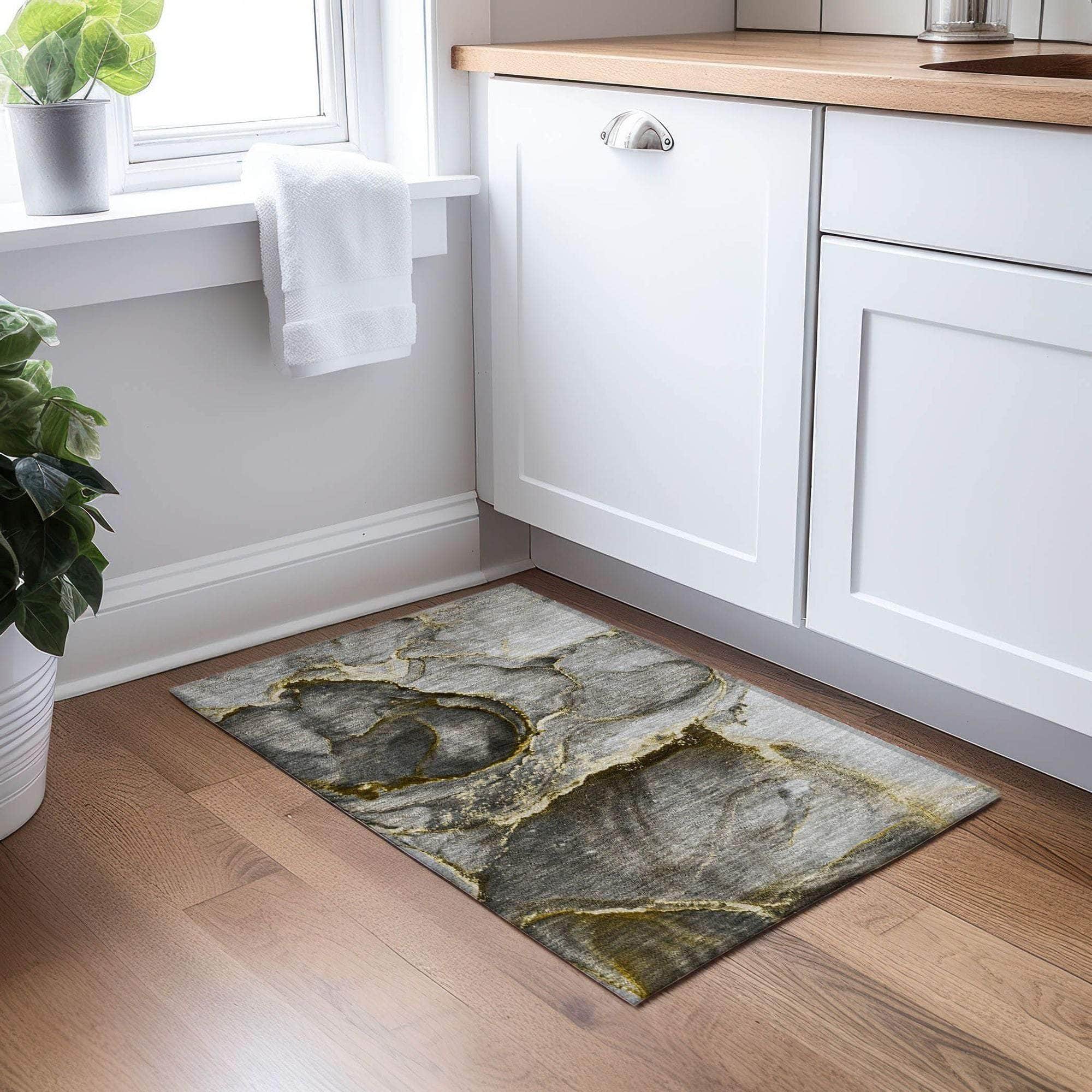 Machine Made ACN525 Gold Rugs